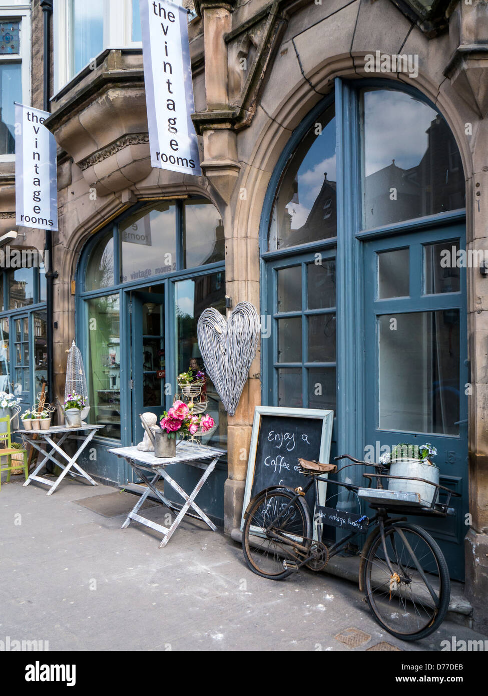 The Vintage Rooms Antique Shop in Matlock, Derbyshire Stock Photo