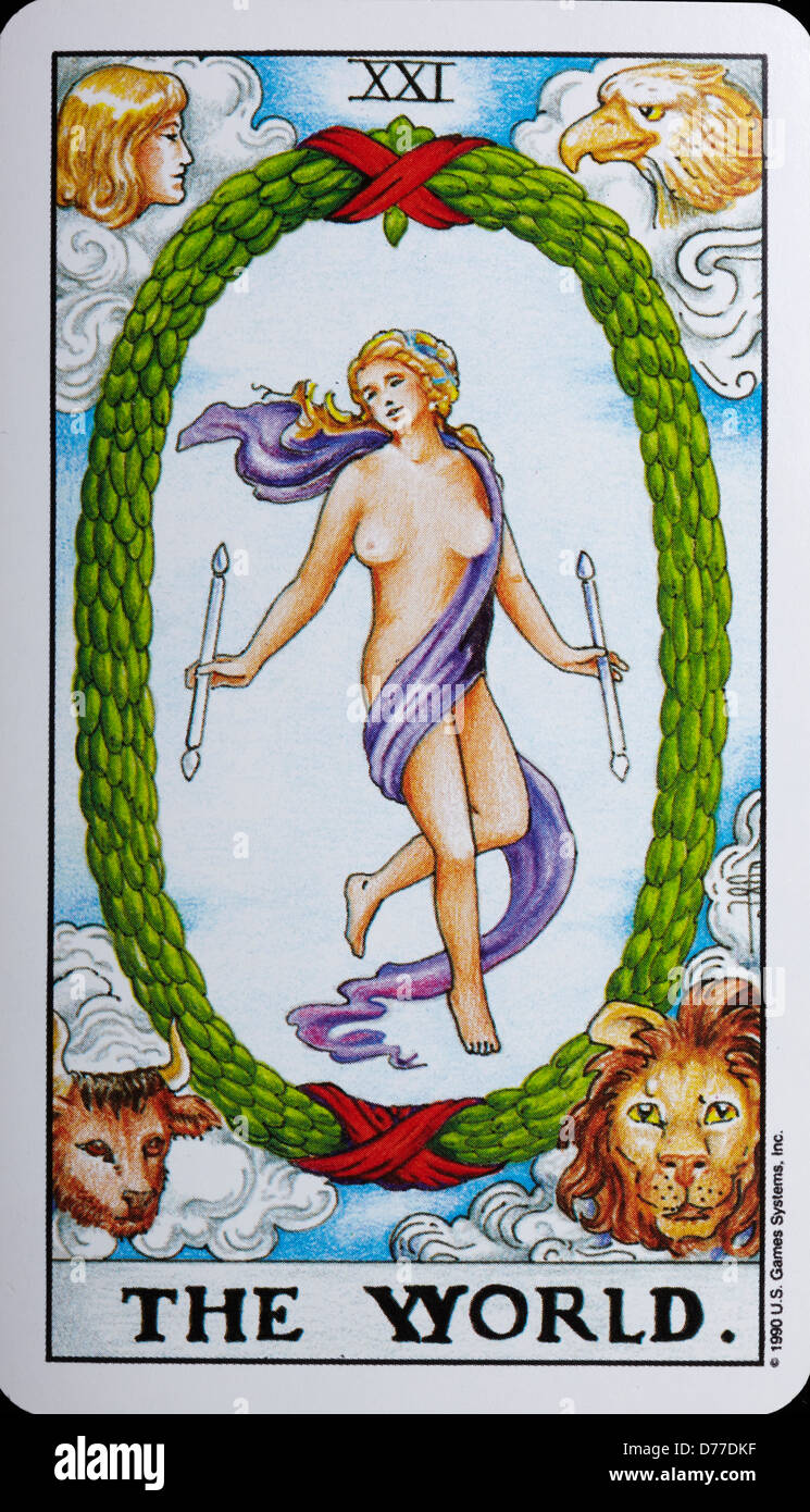Tarot Card 'The World' Stock Photo