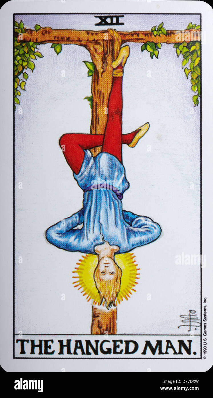 Tarot Card 'The Hanged Man' Stock Photo - Alamy
