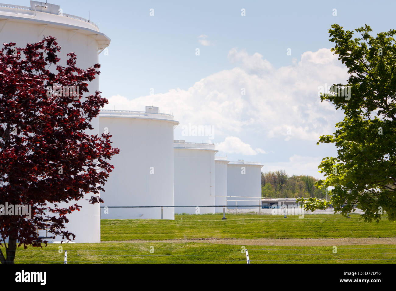 A row of Oil storage tanks in Sarnia Ontario Canada Stock Photo Alamy