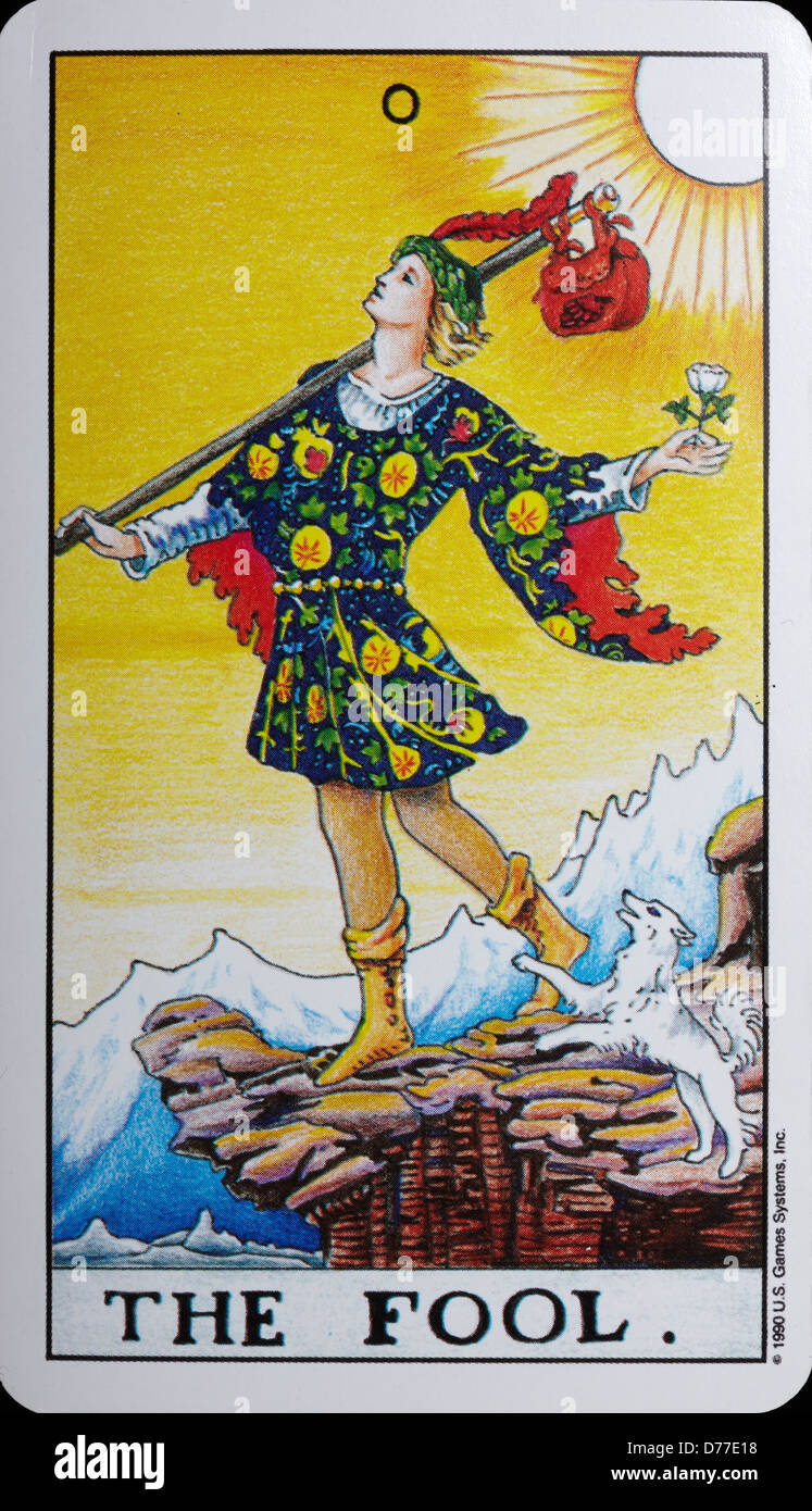 Tarot Card The Fool Stock Photo Alamy
