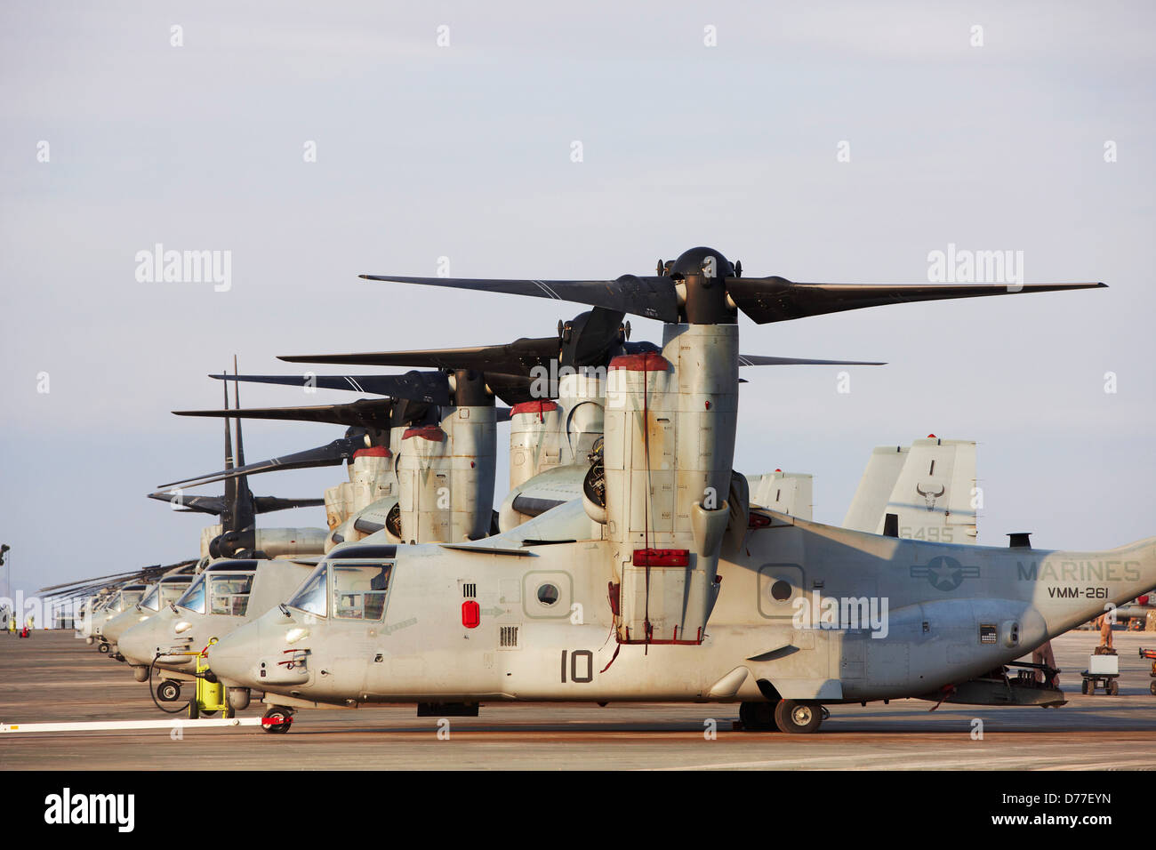 Line United States Marine Corps MV-22 Ospreys at Camp Bastion Helmand ...