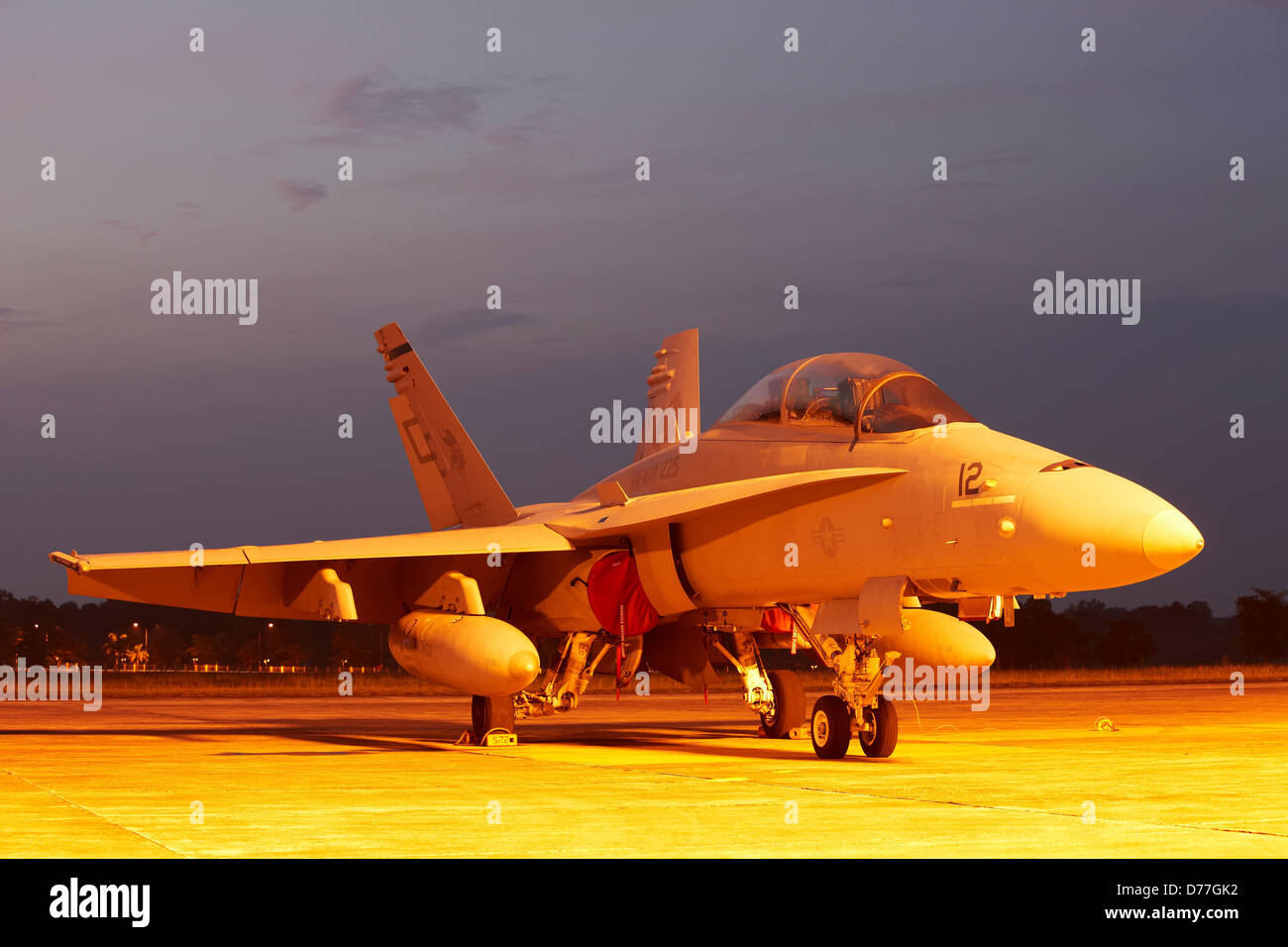 Malaysia Kuantan Air Base United States Marine Corps F A 18d Parked On Flight Line Stock Photo Alamy