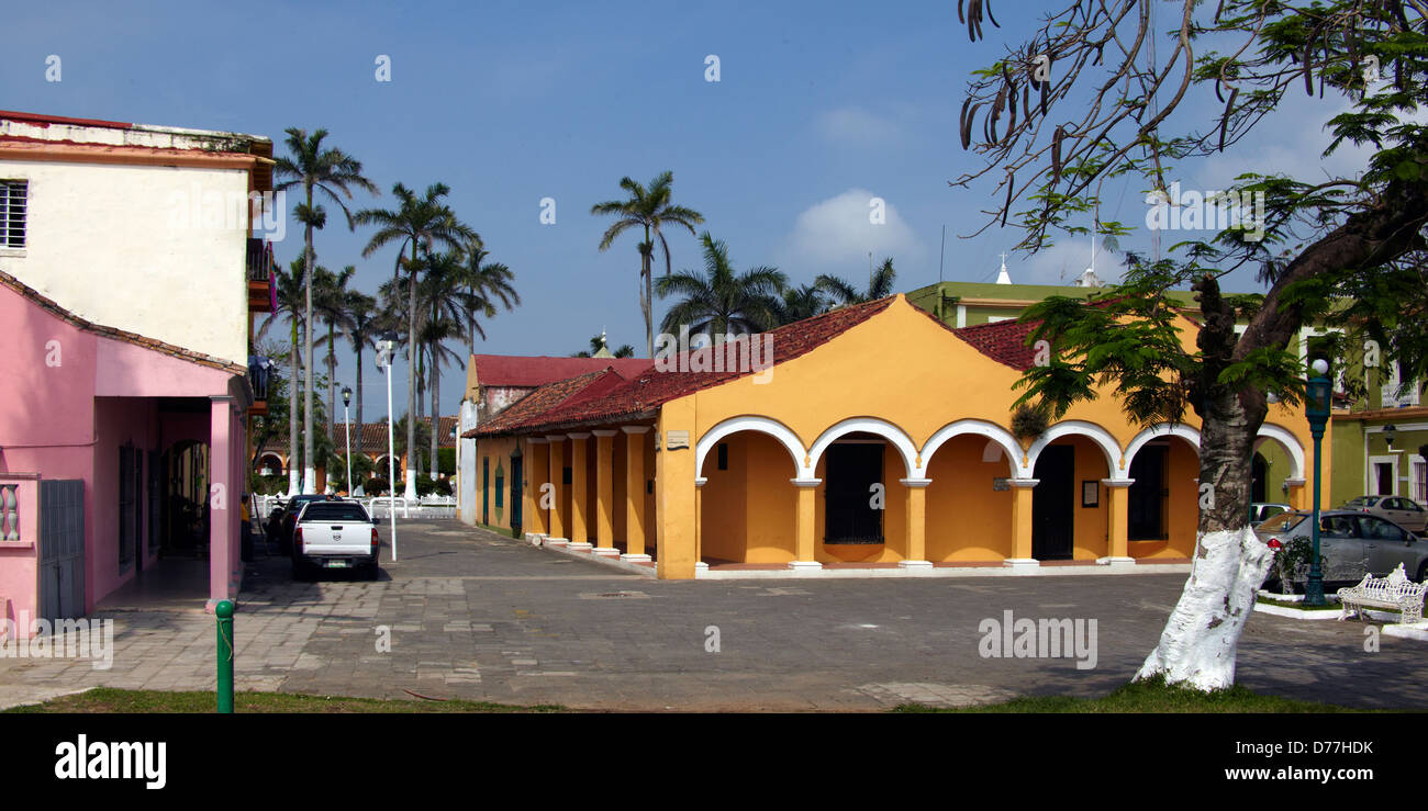 Mexico Veracruz state Tlacotalpan city protected by Unesco square ans