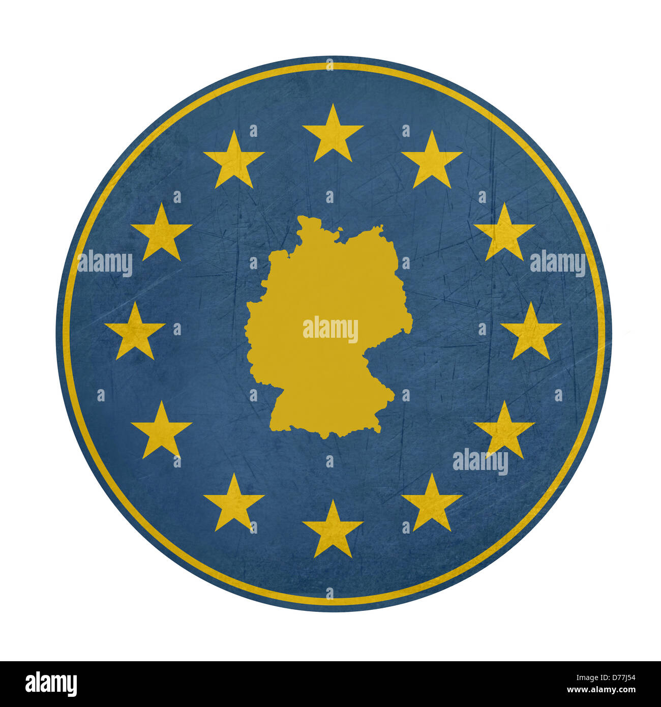 European Union Germany button isolated on white background Stock Photo ...
