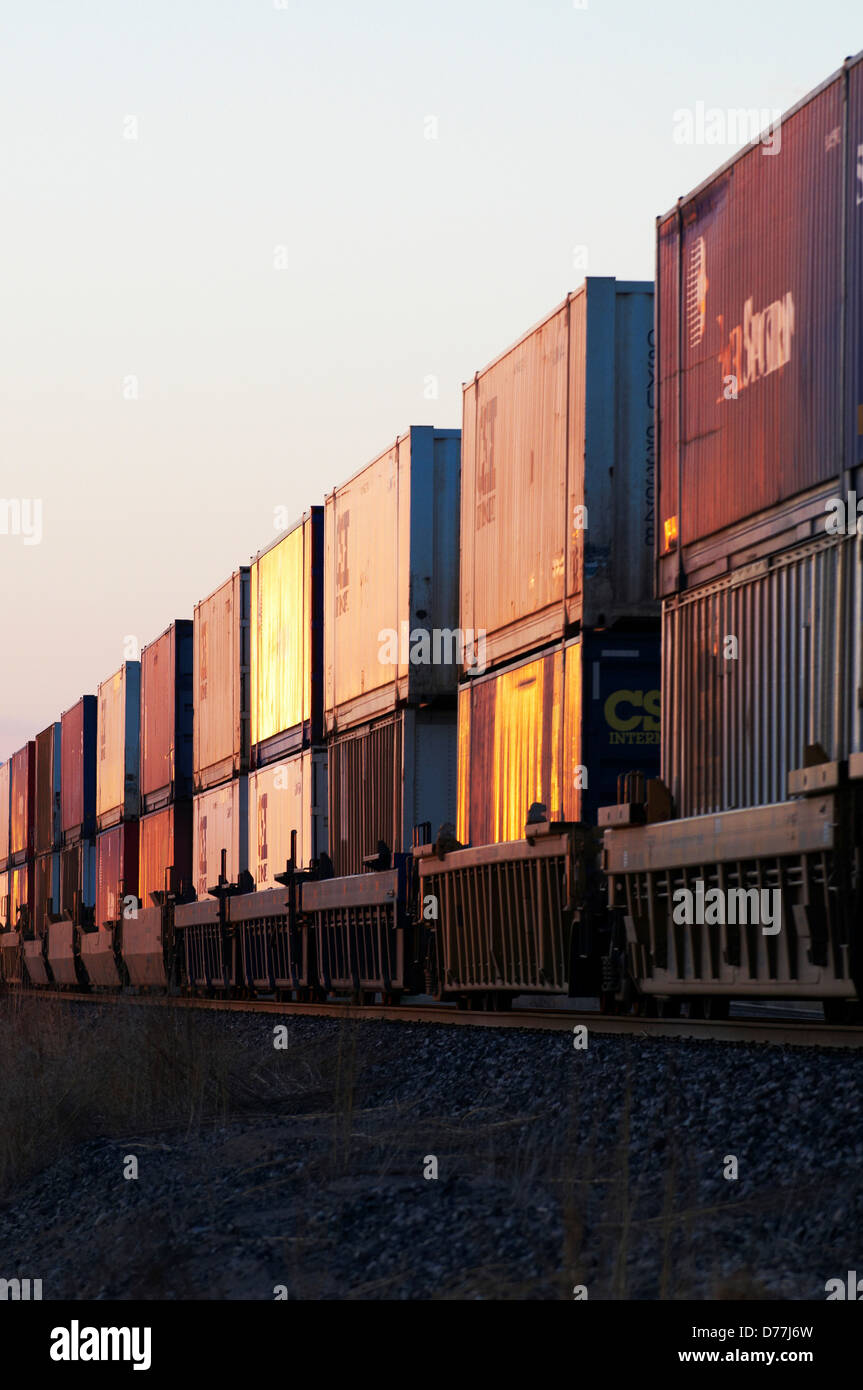 Rail cars passing freight train Marfa Texas USA Stock Photo Alamy