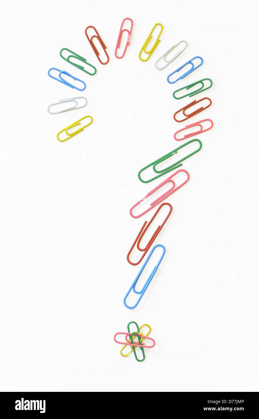 Paper Clip Question Stock Photo Alamy
