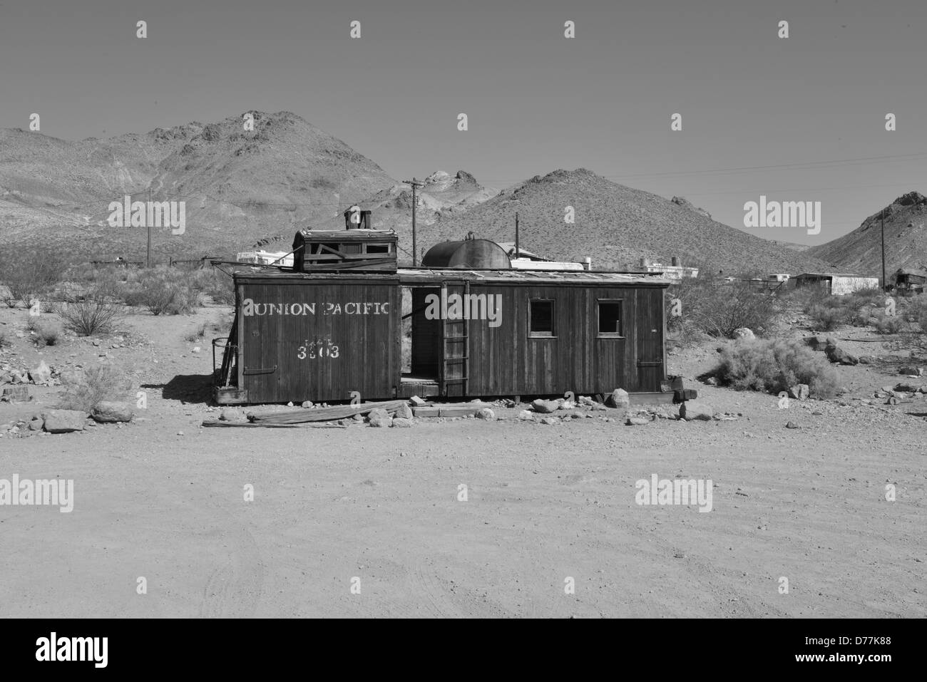 Rhyolite ghost town building Stock Photo Alamy