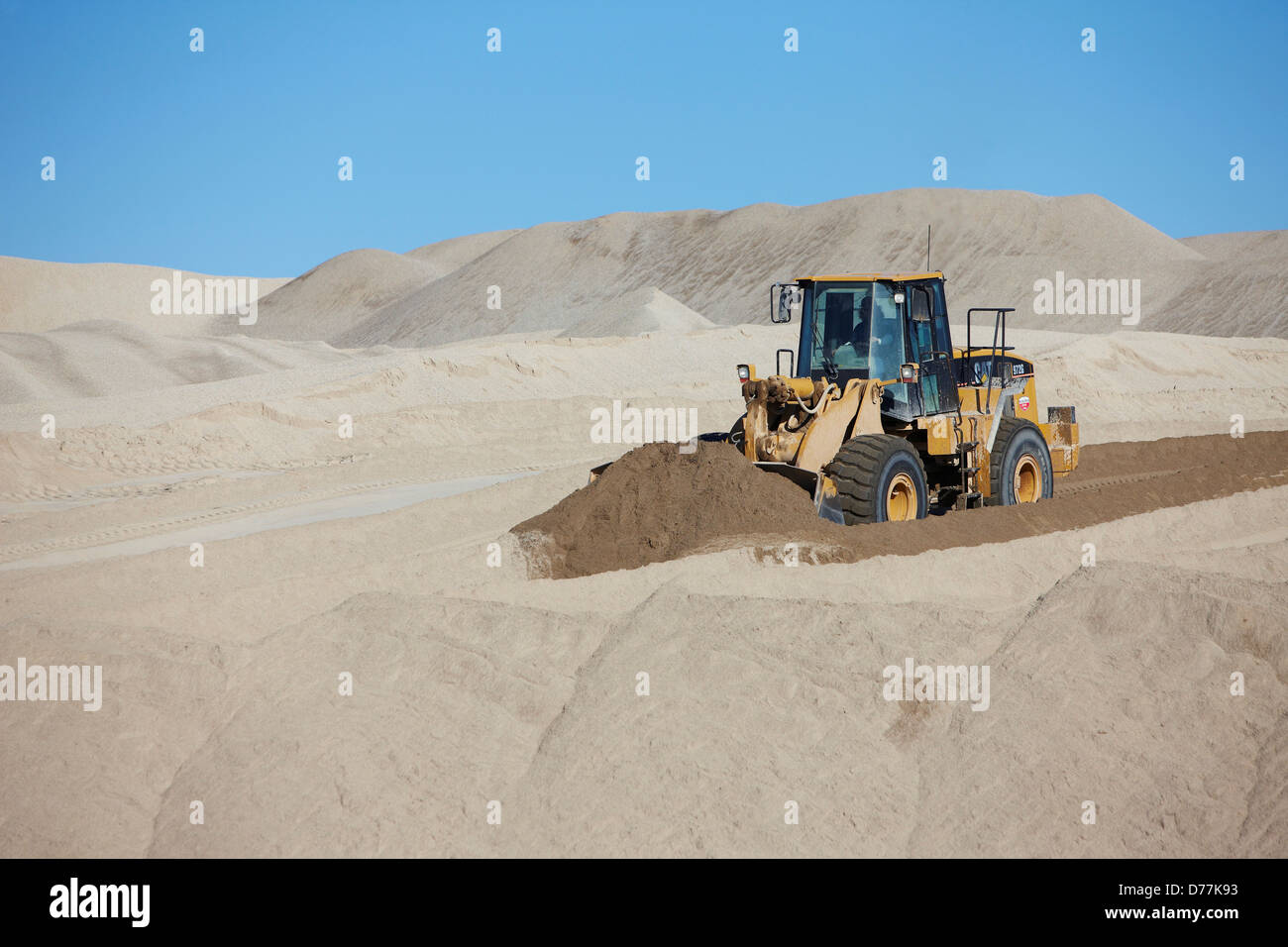 USA Oklahoma Picher Front end loader moves chat toxic byproduct