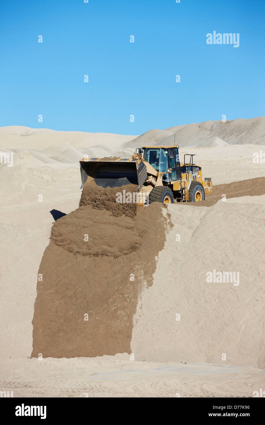 USA Oklahoma Picher Front end loader moves chat toxic byproduct