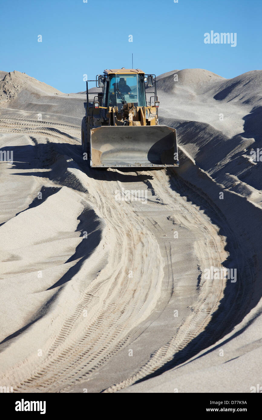 USA Oklahoma Picher Front end loader moves chat toxic byproduct