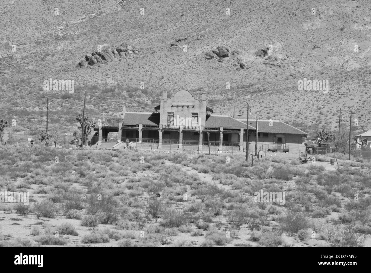Rhyolite ghost town building. Stock Photo