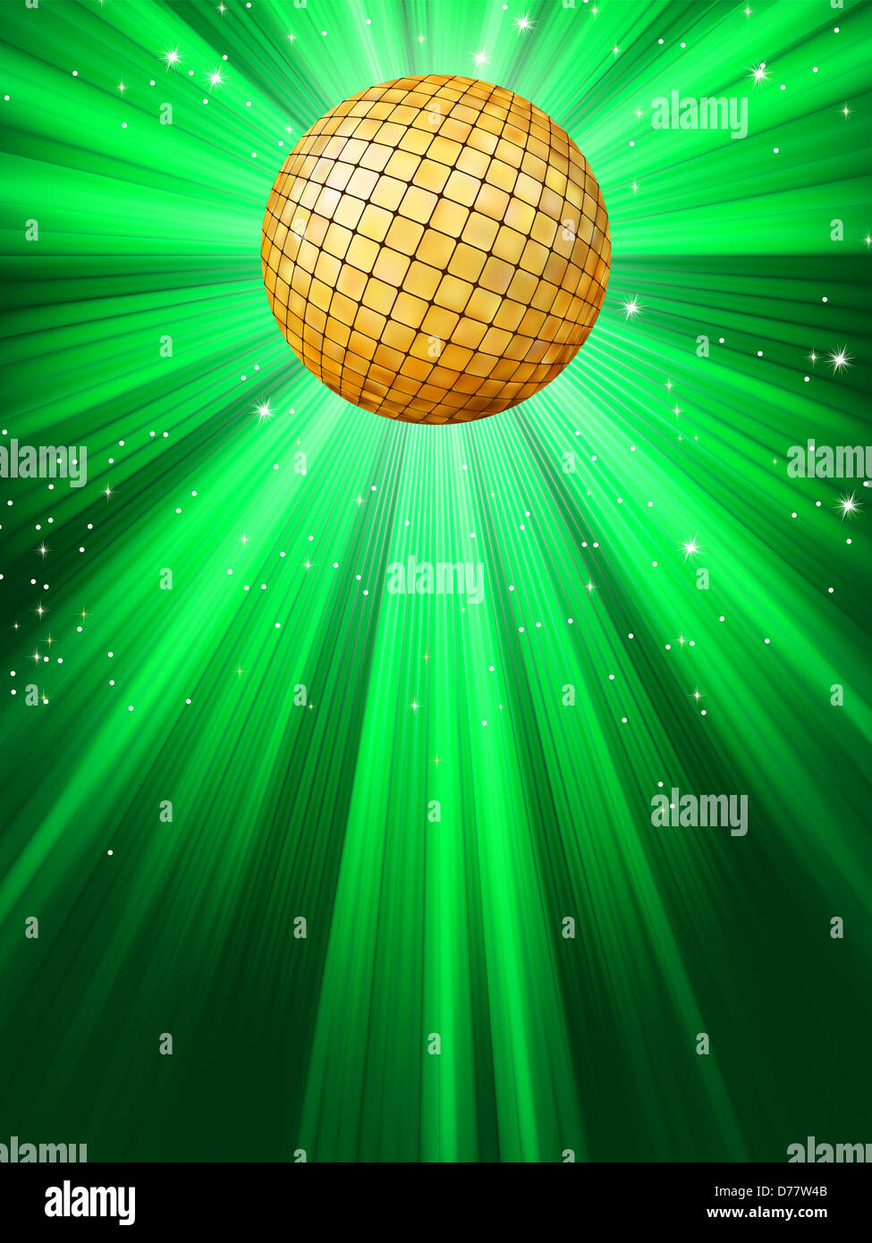 Sparkling green disco ball Stock Photo - Alamy