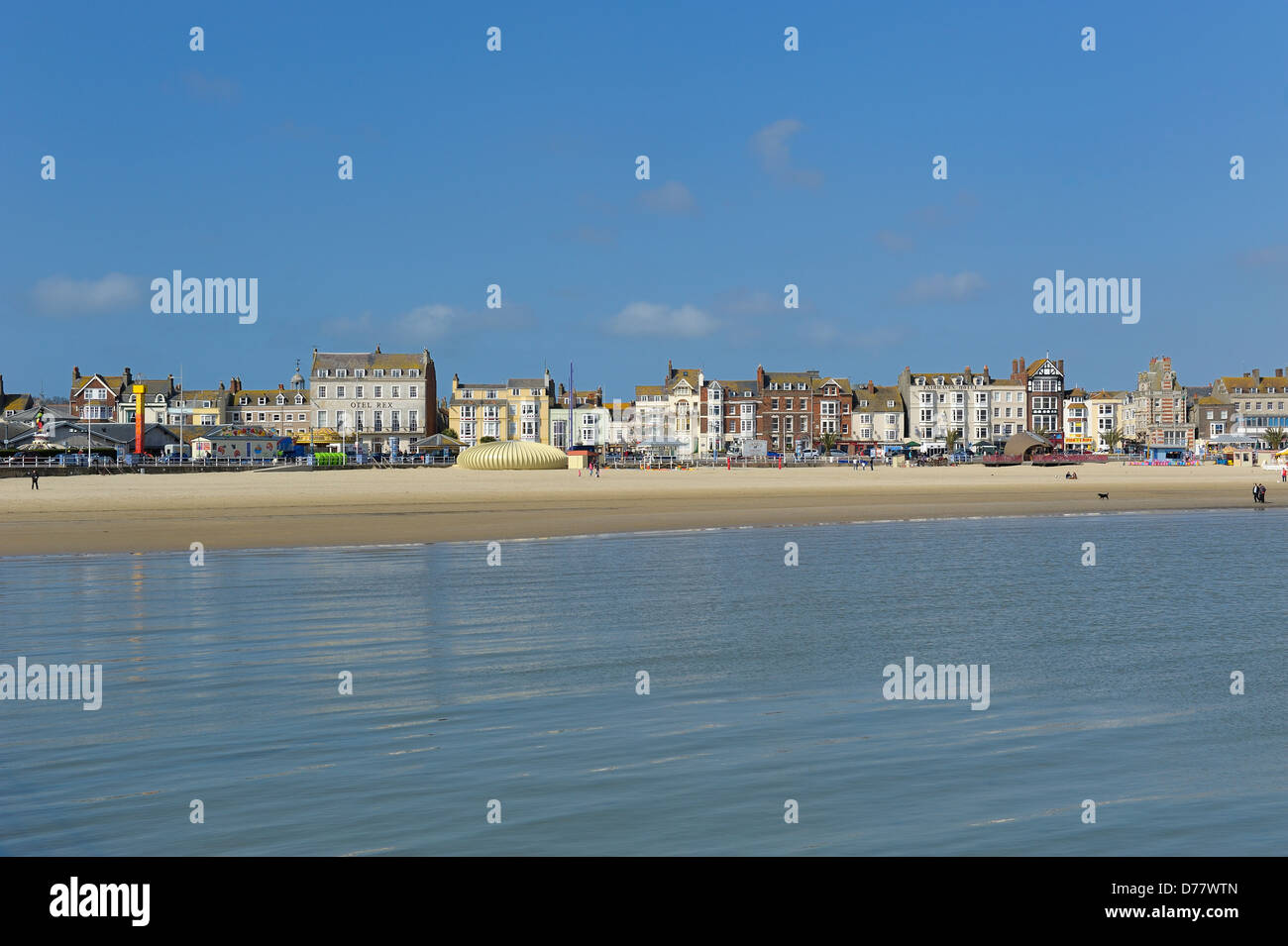 The esplanade Weymouth beach seafront Dorset england uk Stock Photo Alamy