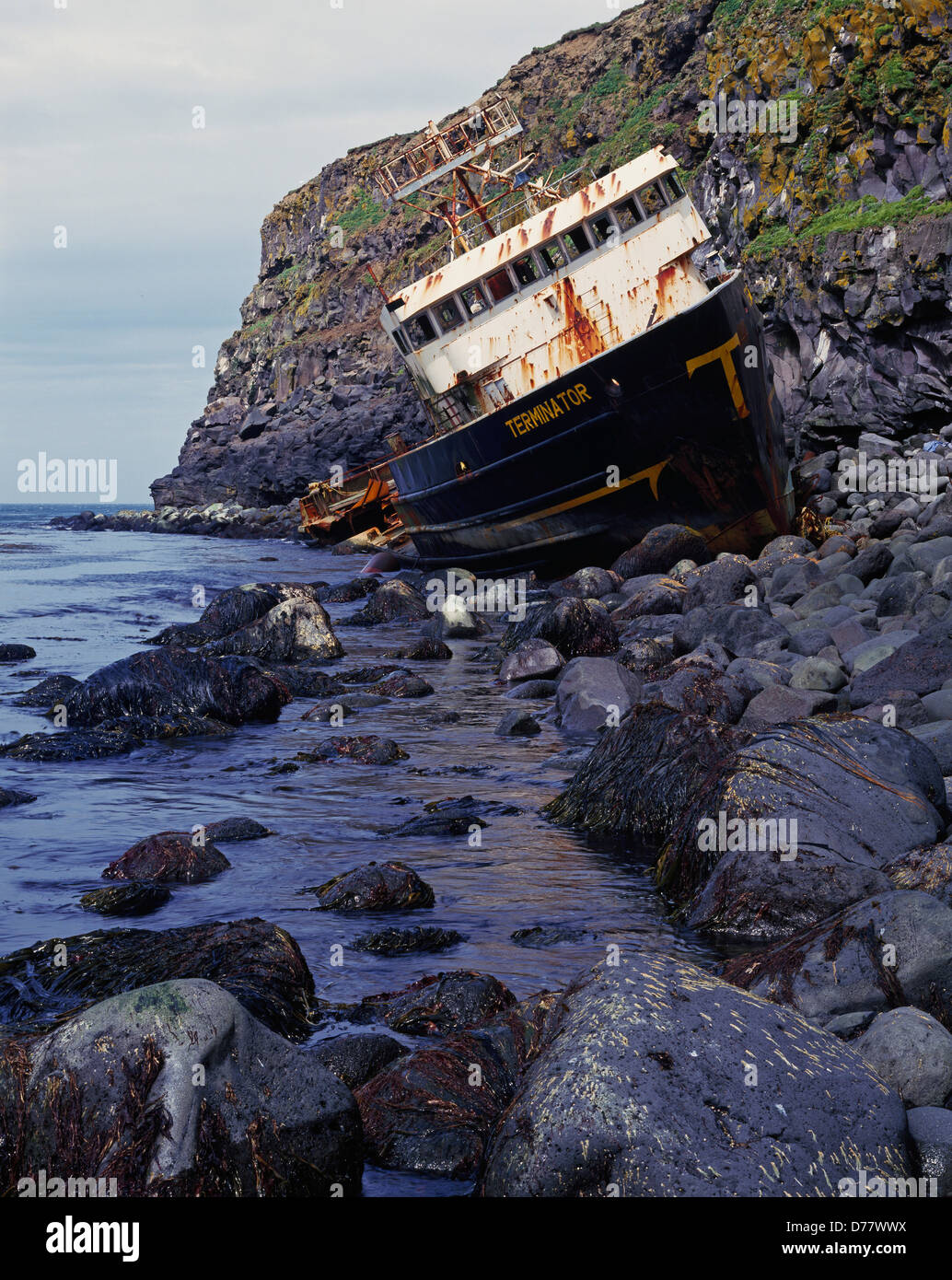 Shipwreck 157foot F/V Terminator on west shore Saint Paul Island