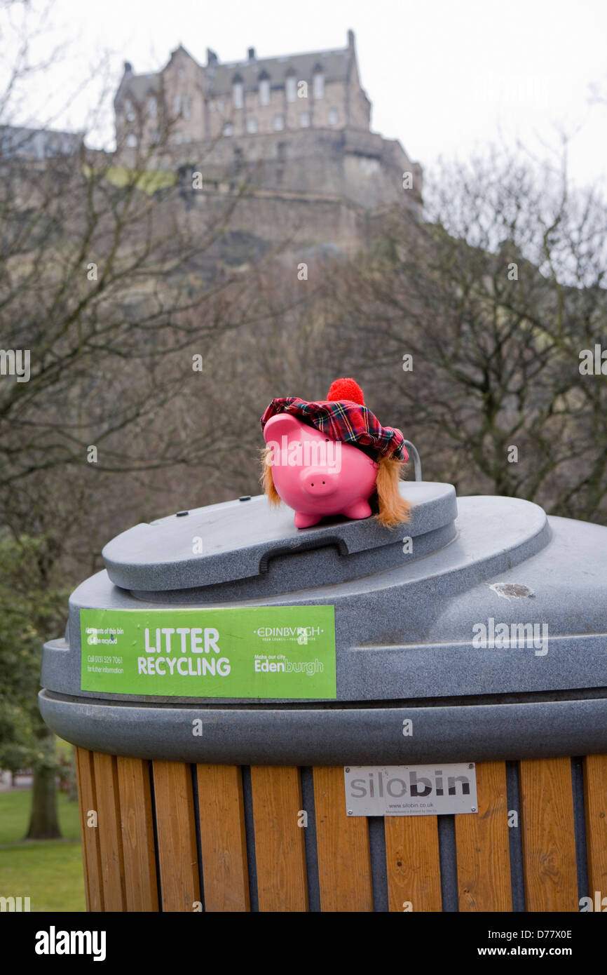 Edinburgh silobin saving money Stock Photo