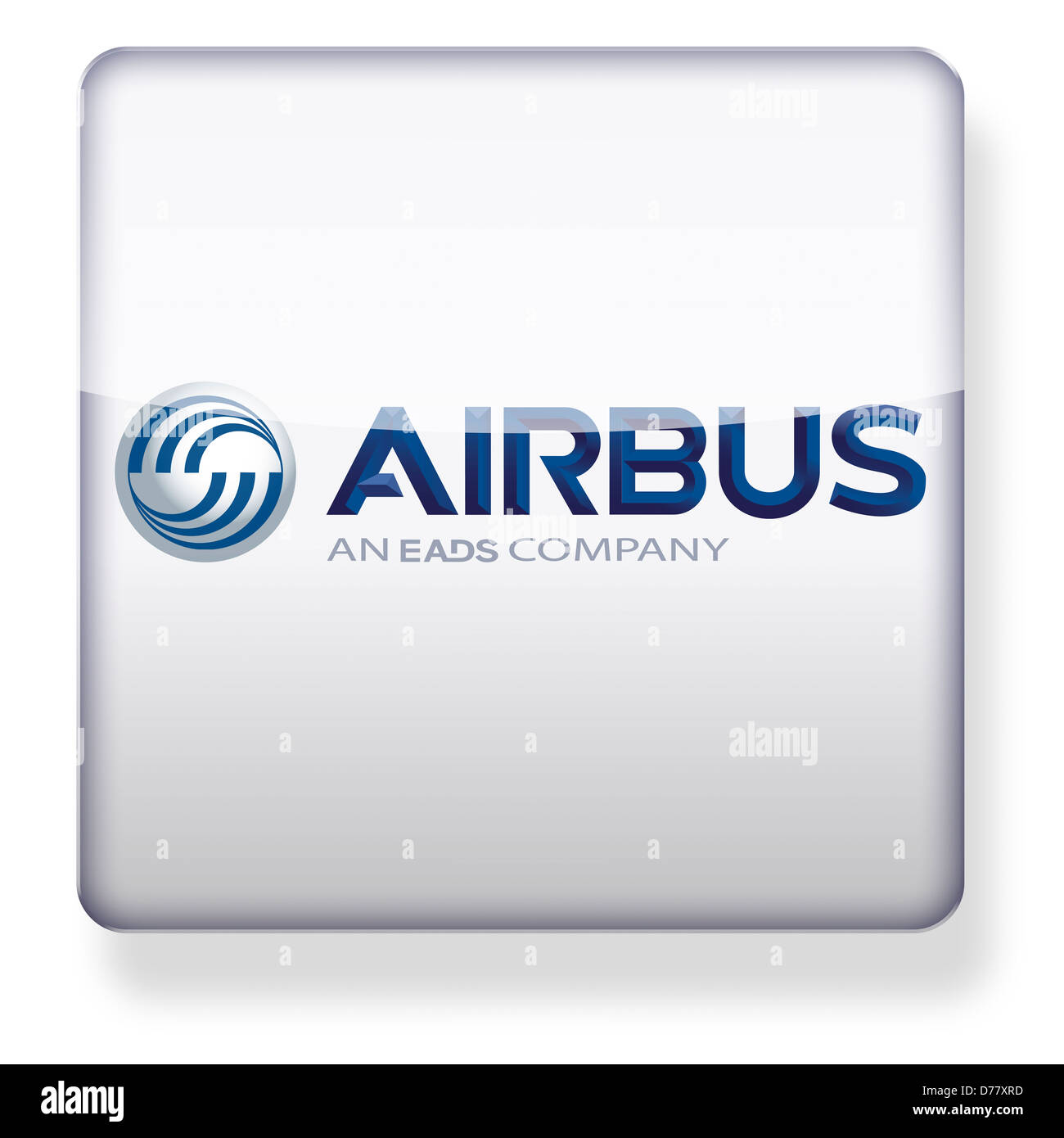 Airbus logo as an app icon. Clipping path included. Stock Photo