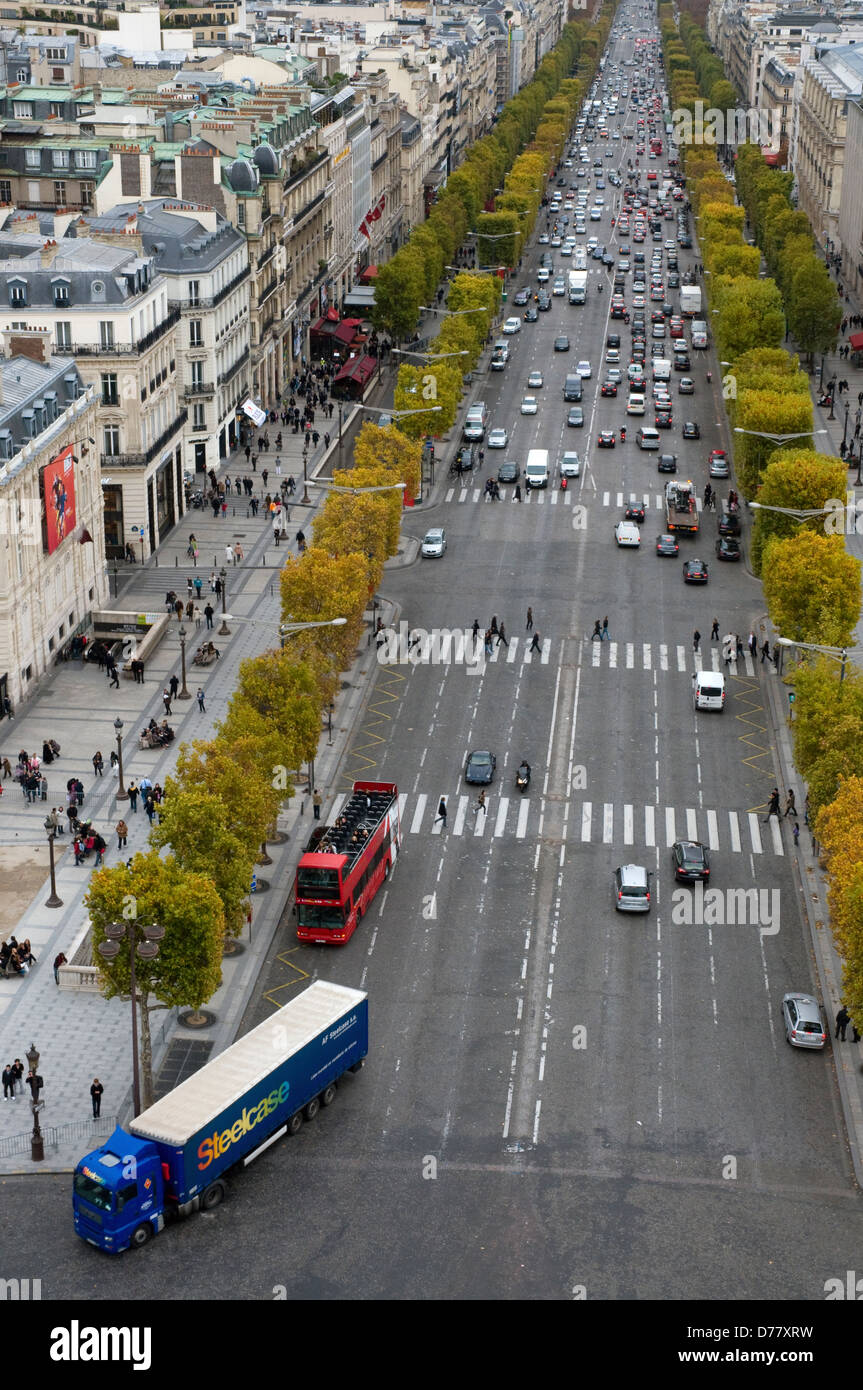 View from arc de triomphe hi-res stock photography and images - Alamy