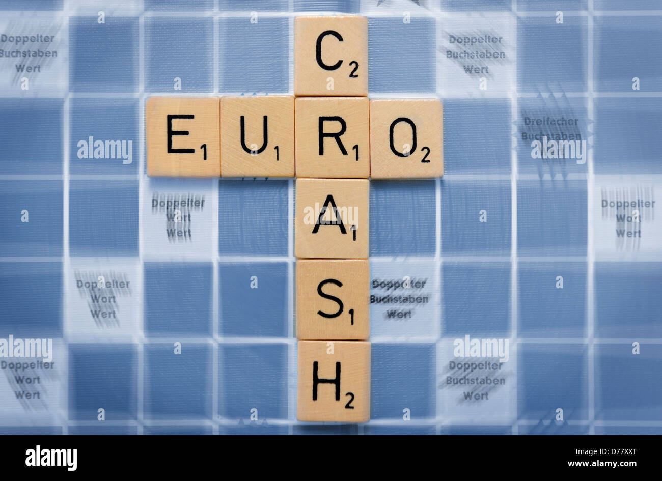 Stroke eurocrash on a play board Stock Photo