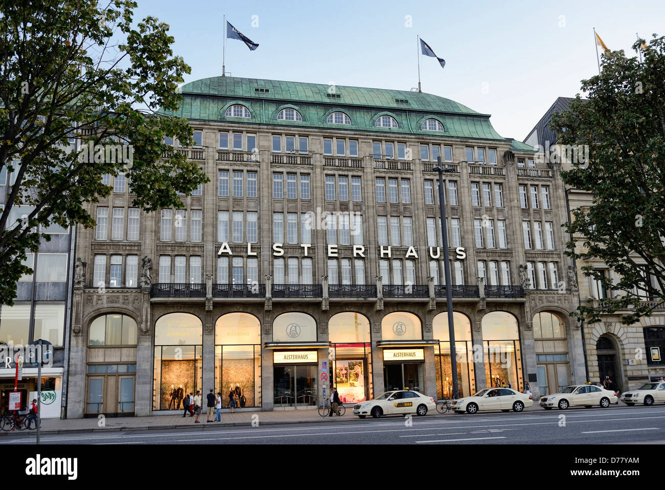 Alster house in the Jungfernstieg in Neustadt of Hamburg, Germany, Europe Stock Photo