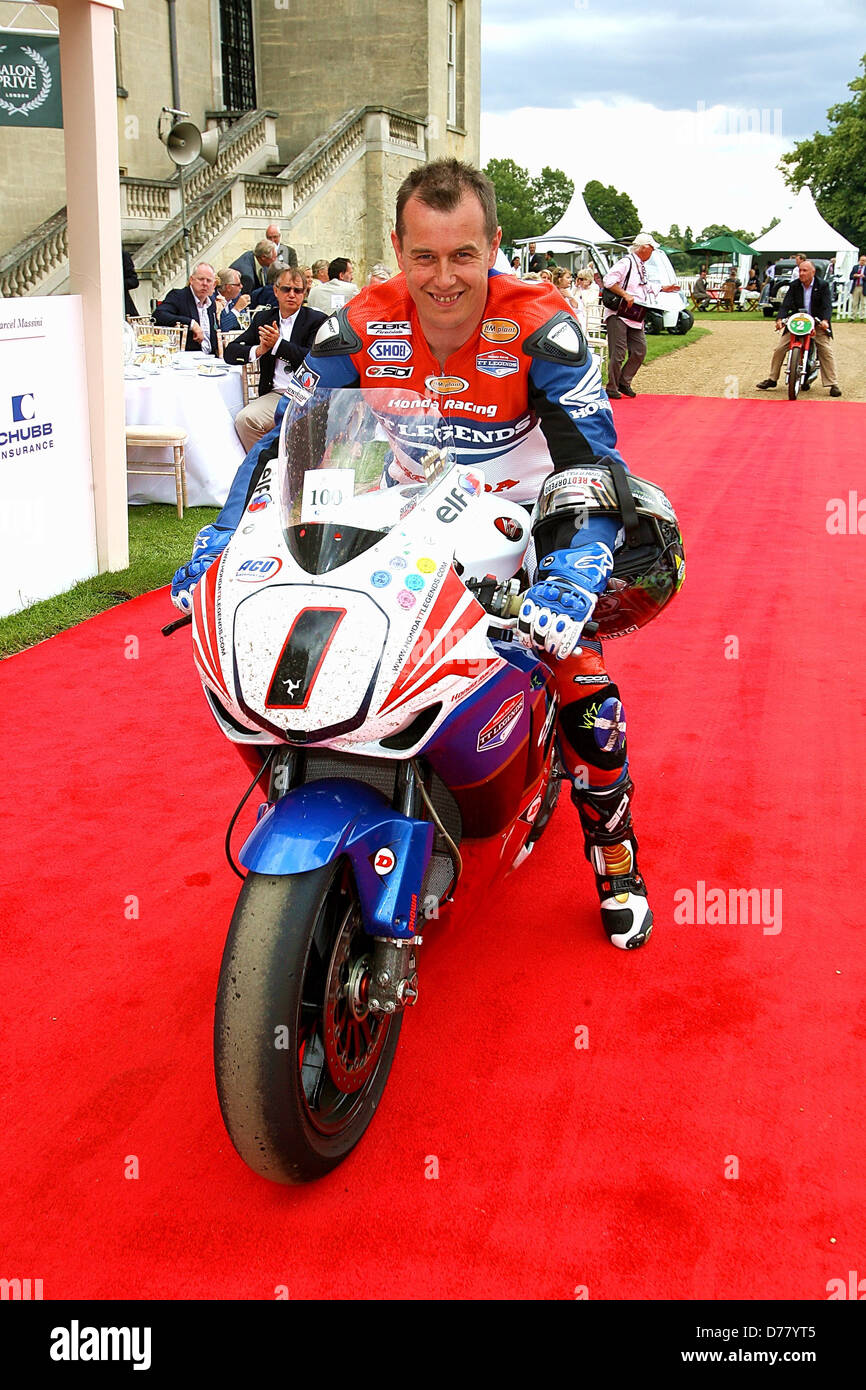 John McGuinness Isle of Man TT champion honoured today at the last day of  the annual three day 'Salon Prive' luxury and Stock Photo - Alamy
