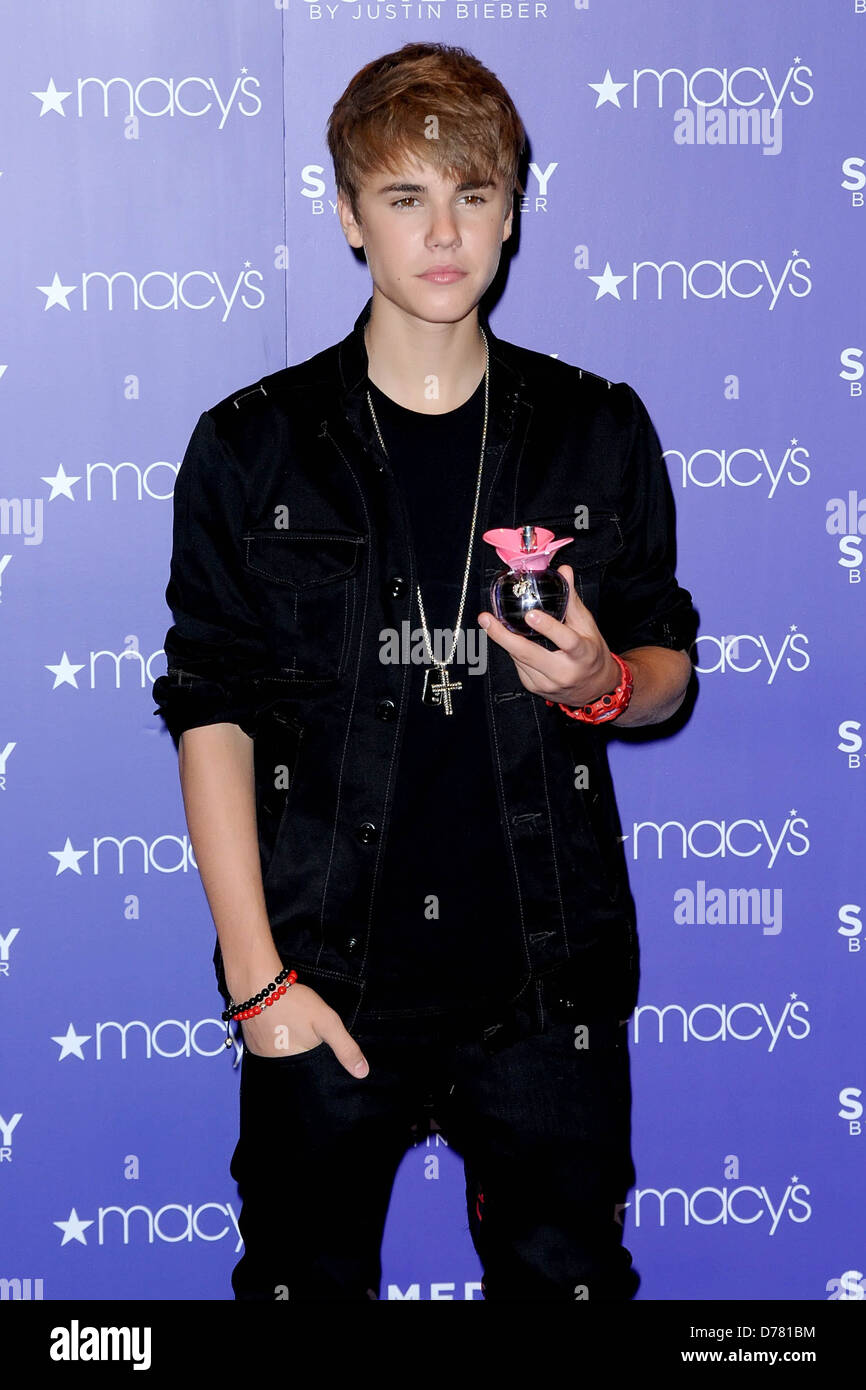Justin Bieber promotes his new fragrance 