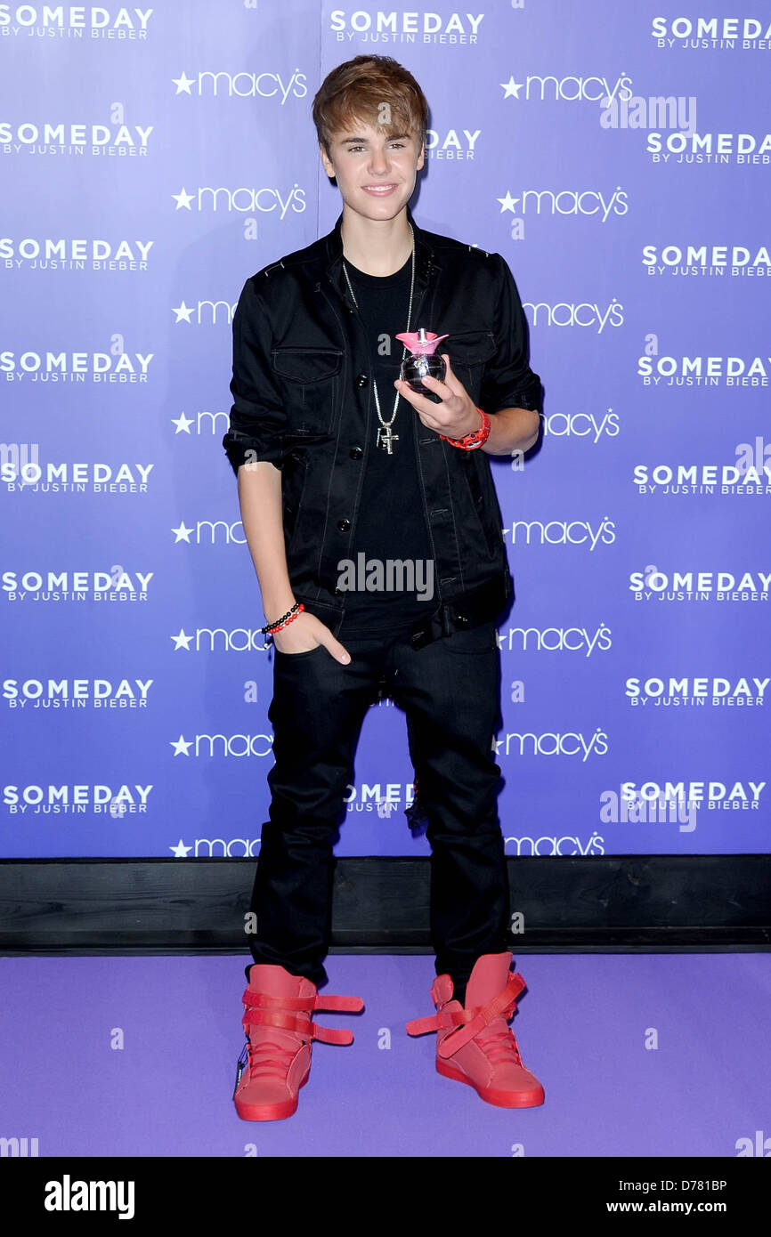 Justin Bieber promotes his new fragrance 