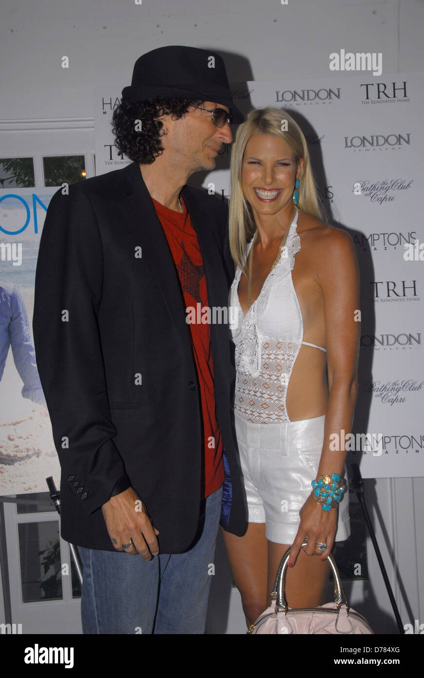 Howard Stern, Beth Ostrosky Stern Hamptons Magazine party celebrating dual covers of Beth Ostrosky Stern and Katie Lee at The Stock Photo