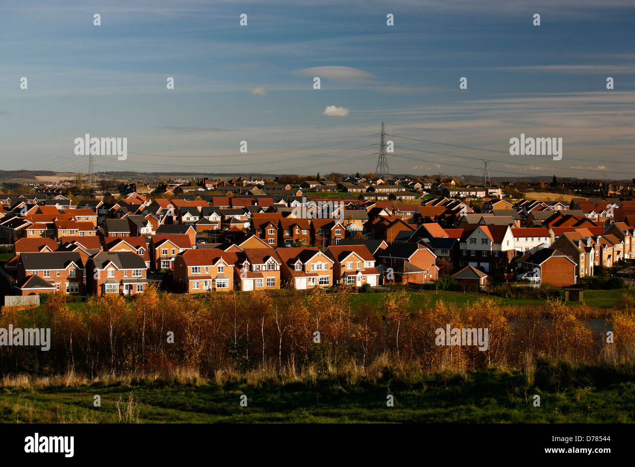 New housing development in the Dearne Valley Yorkshire Coalfield