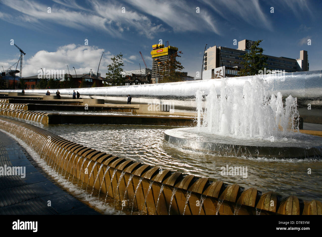 Sheaf Square is a municipal square lying immediately east of Sheffield city centre at the Railway Station Stock Photo