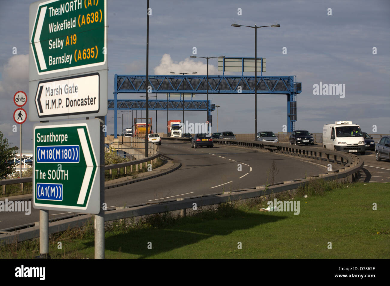 Doncaster is a town in South Yorkshire, UK Stock Photo