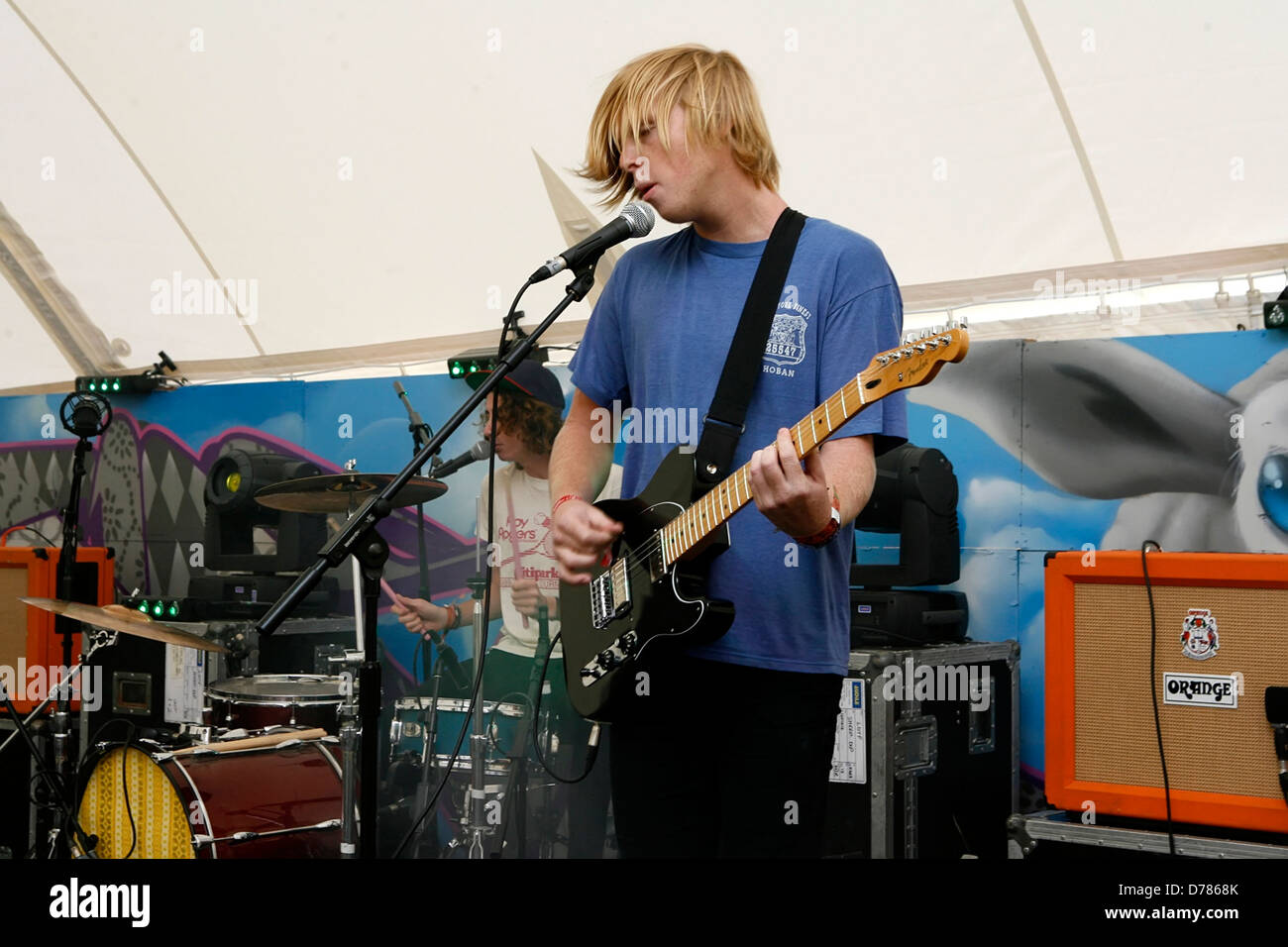 Bleeding Knees Club Lounge On The Farm Festival, held on Merton Farm - Day 1 - Performances Canterbury, England - 08.07.11 Stock Photo