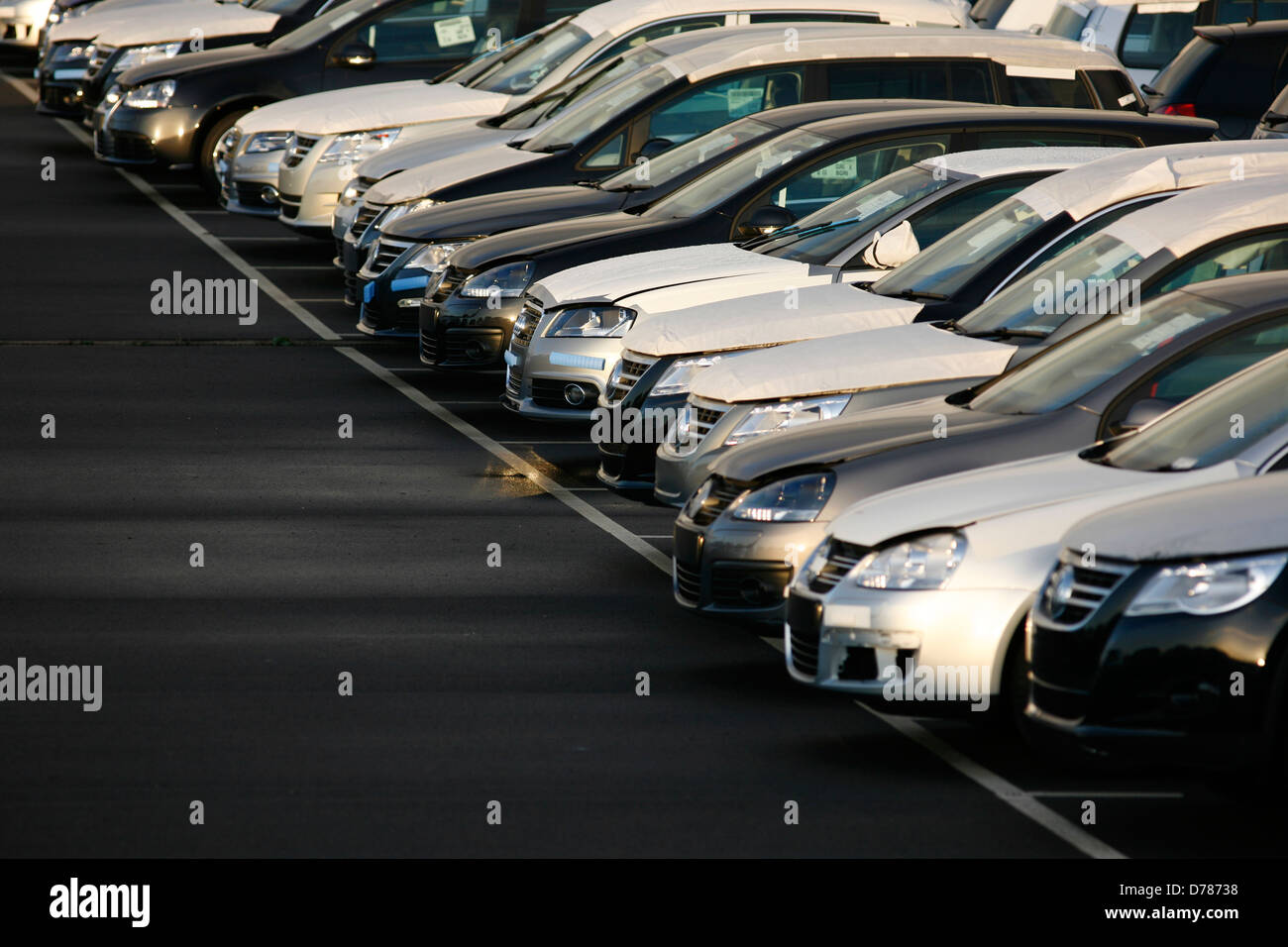 Imported cars at Grimsby Docks Stock Photo Alamy
