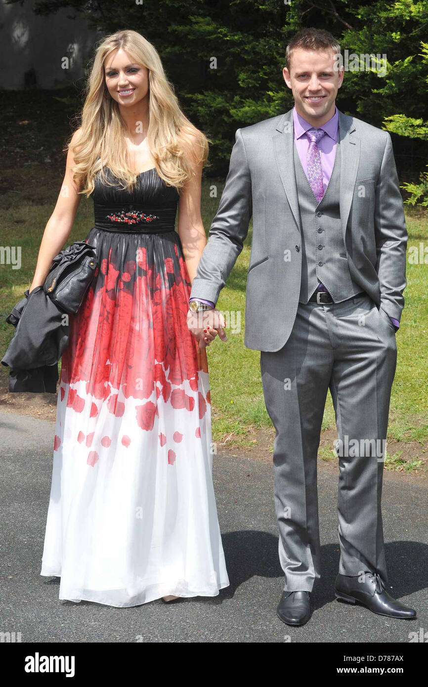 Rosanna Davison, Wesley Quirke The Wedding of Pippa O'Connor to TV Presenter Brian Ormond held at St. Patrick's Church in Stock Photo