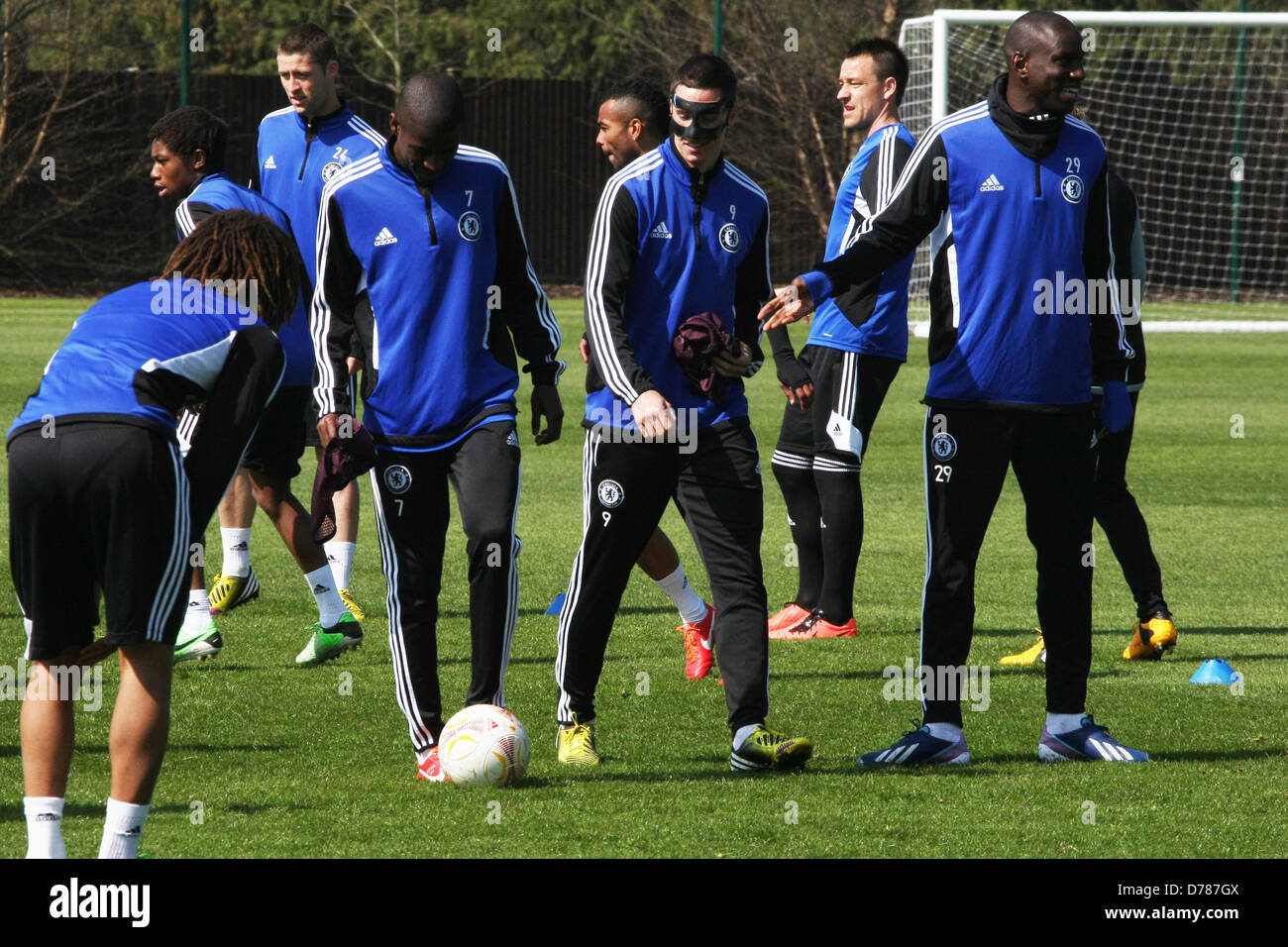 Chelsea Football Club players train prior to the EUROPA CUP Final match ...