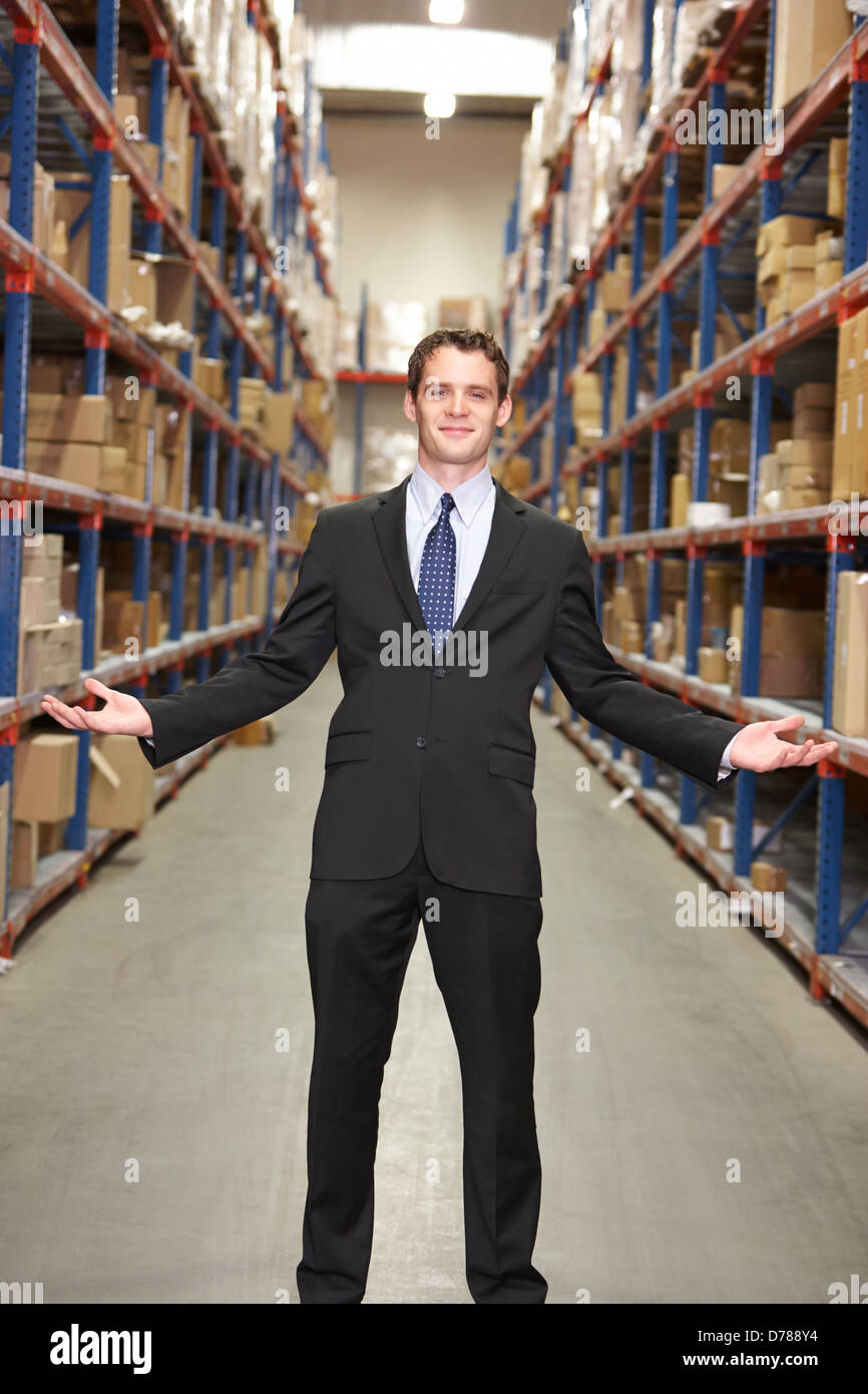 Portrait Of Manager In Warehouse Stock Photo