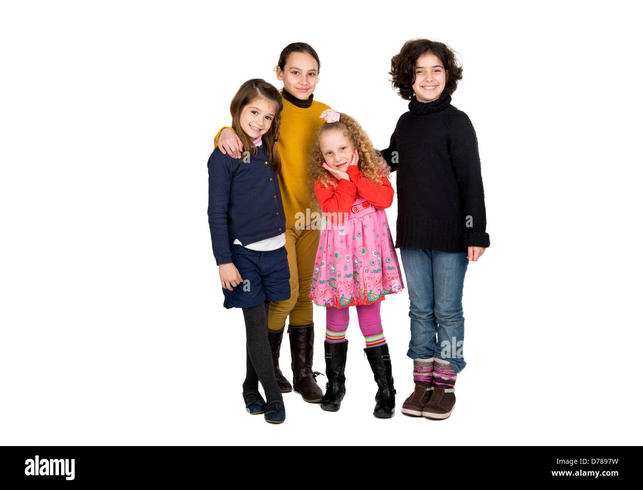 Group laughing at girl children hi-res stock photography and images - Alamy