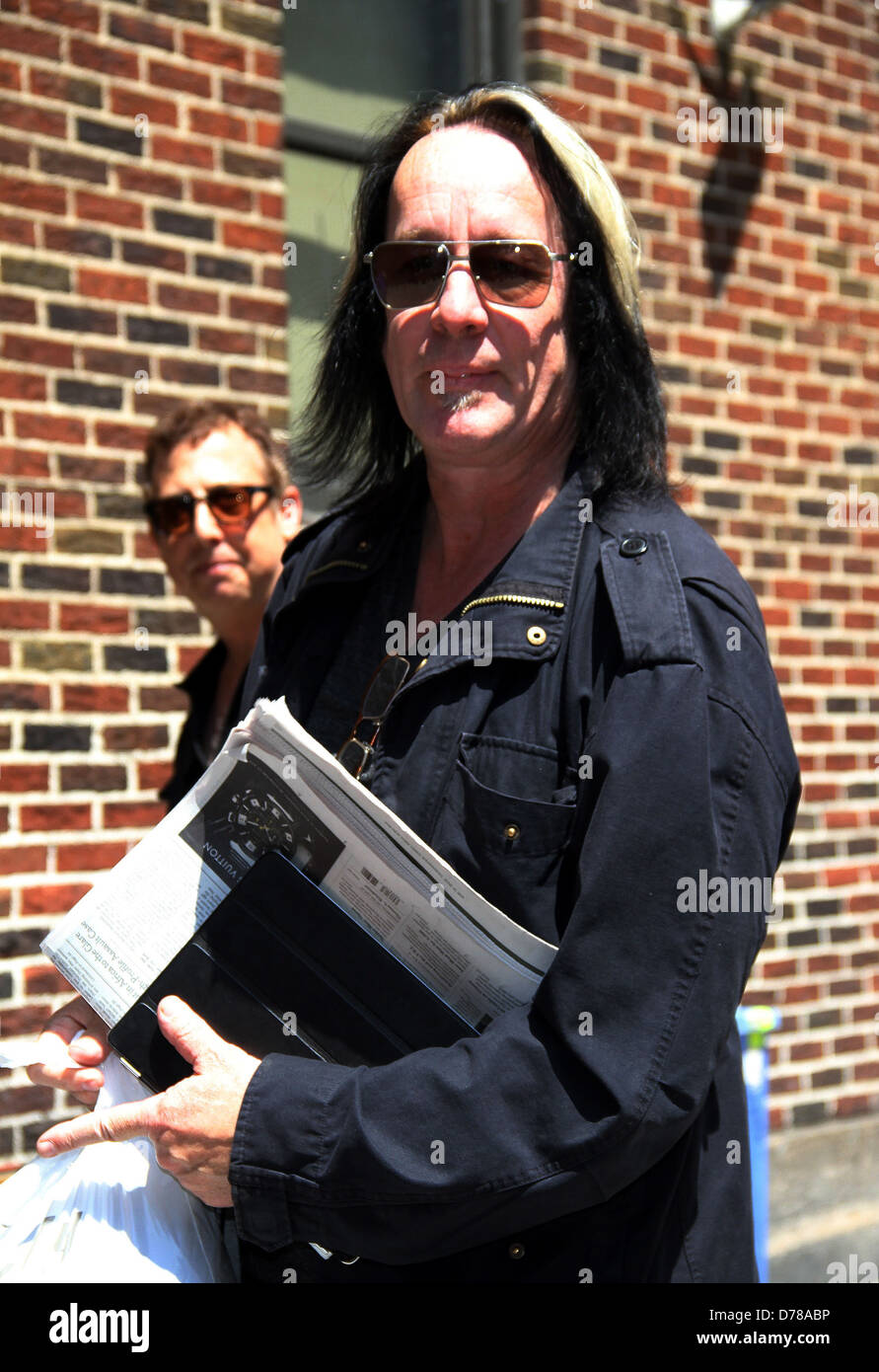 Todd Rundgren outside The Ed Sullivan Theater for 'The David Letterman ...