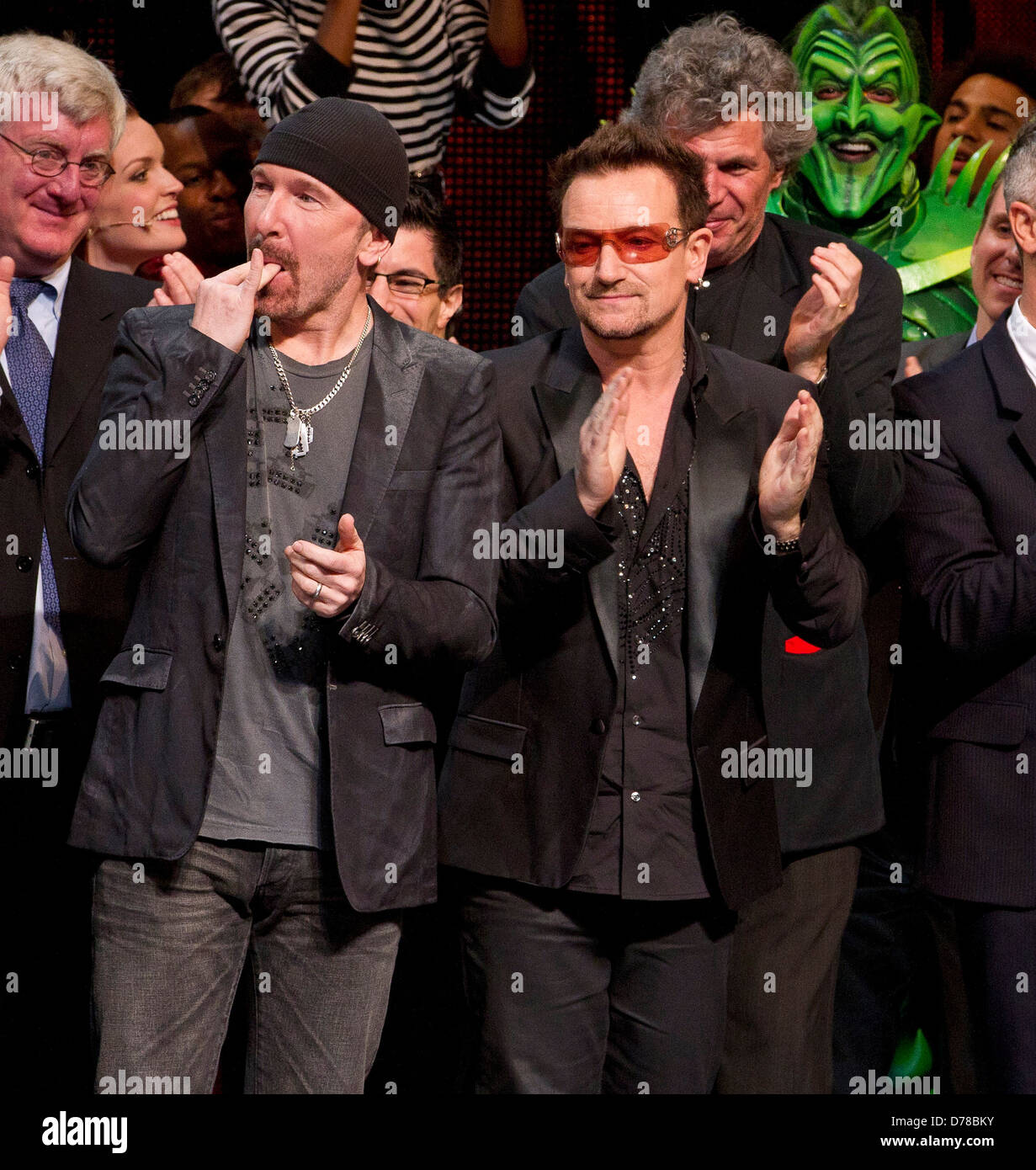Steven Edge The Edge, Bono 'Spider-Man: Turn Off The Dark' Broadway Opening Curtain ...