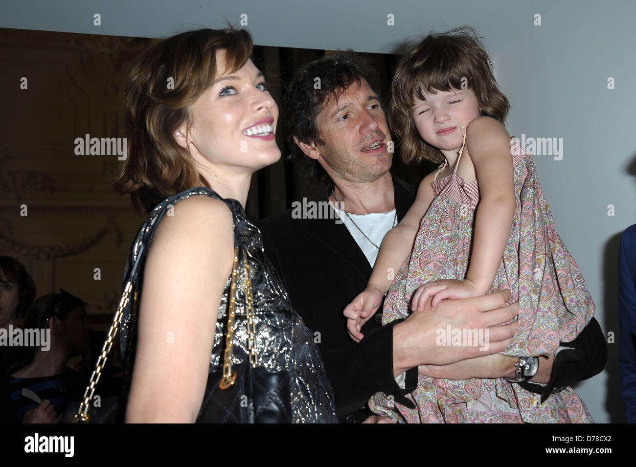 Milla Jovovich, Ever Gabo Anderson and Paul W. S. Anderson Paris