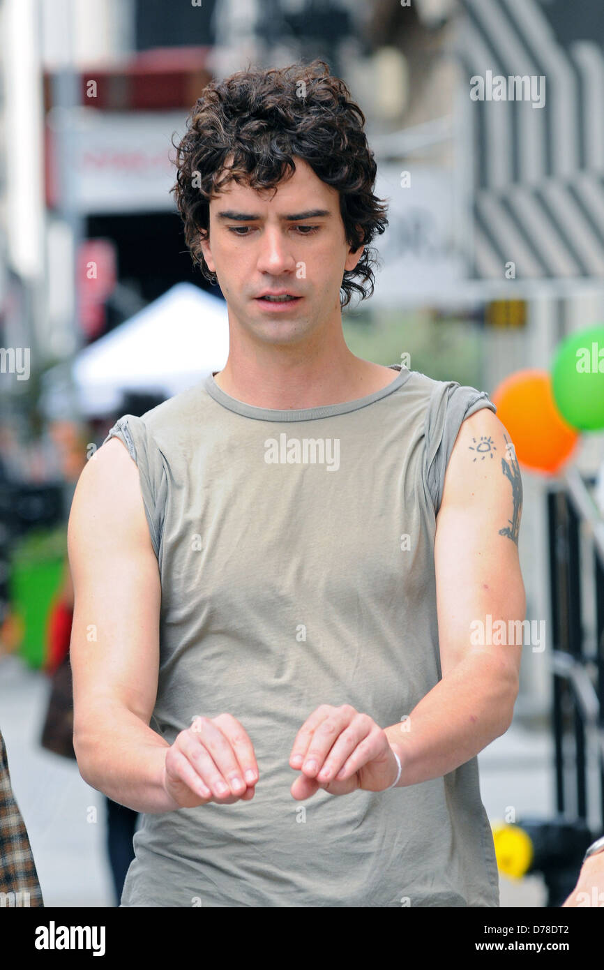 Hamish Linklater on the set of 'Lola Versus' shooting on location in