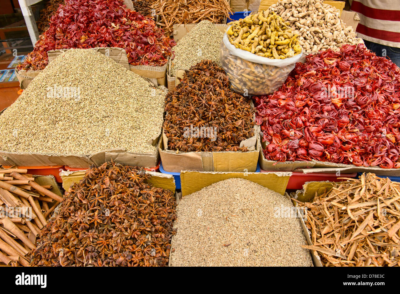 spices for sale in the market of Fort Cochin (Kochi), Kerala, India