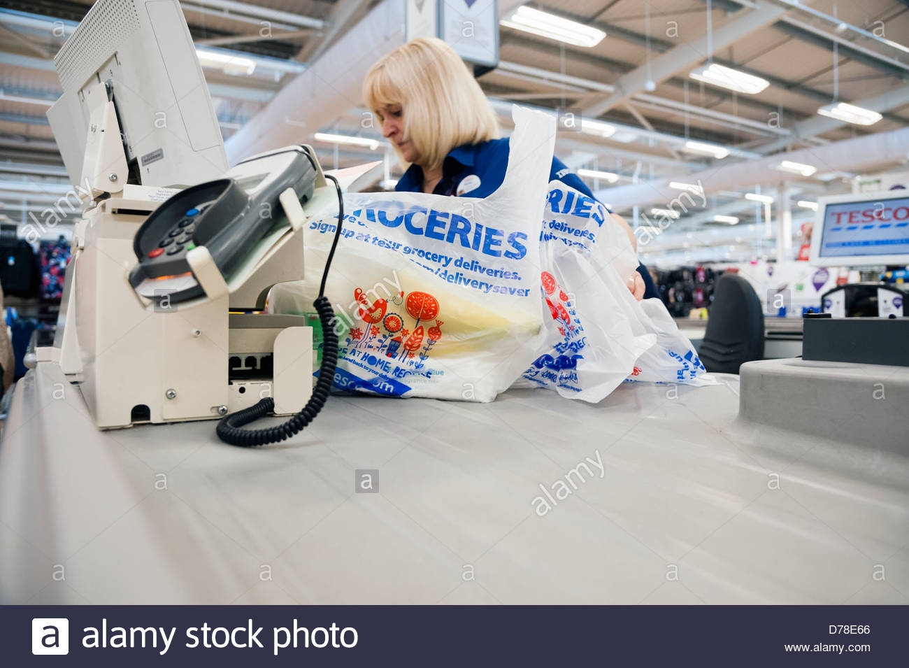 Tesco Cashier Stock Photos & Tesco Cashier Stock Images Alamy