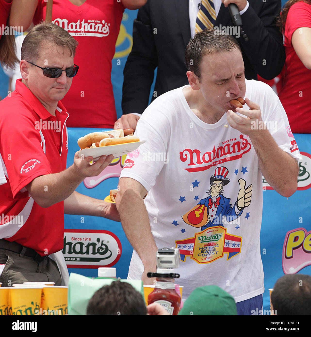 Joey Chestnut, fifth straighttime male contest winner Nathan's famous