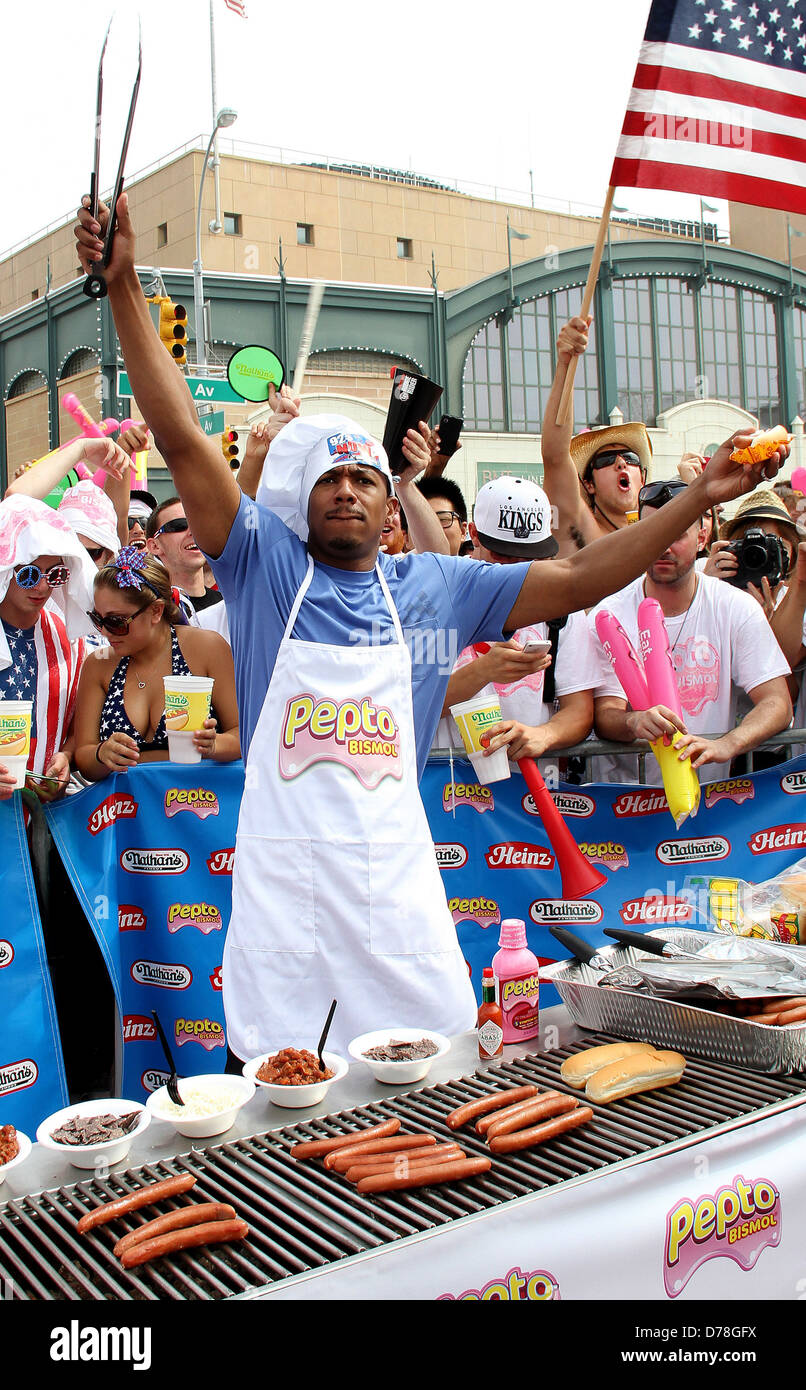 Nick Cannon serves as 'Grill Master' at Nathan's famous 'Fourth of July