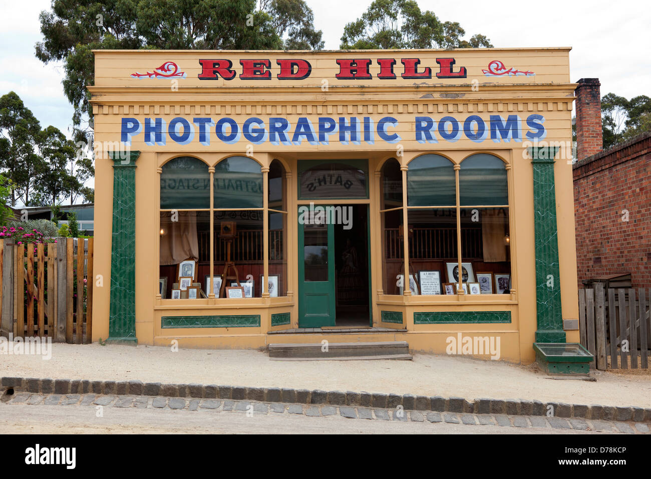 Photographic rooms in Sovereign Hill's former gold mining site in Ballarat, Australia Stock Photo