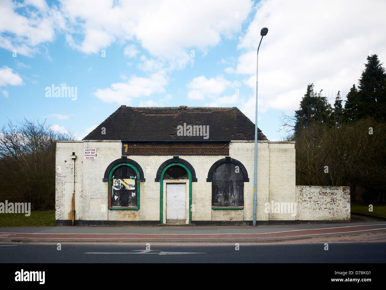 Closed down Fish and Chips shop in Winsford Cheshire UK. Demolished