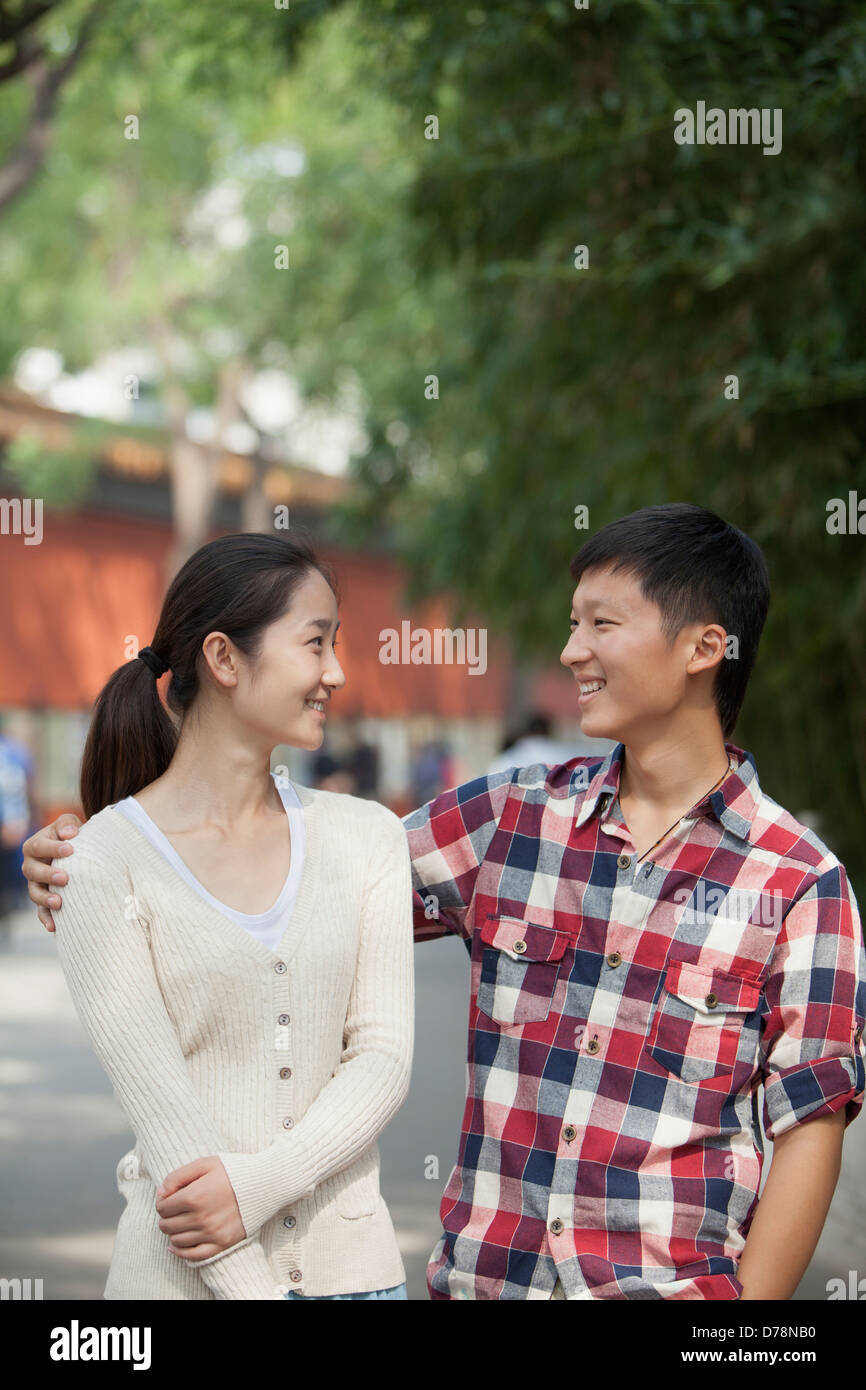 Young chinese couple walking in hi-res stock photography and images - Alamy