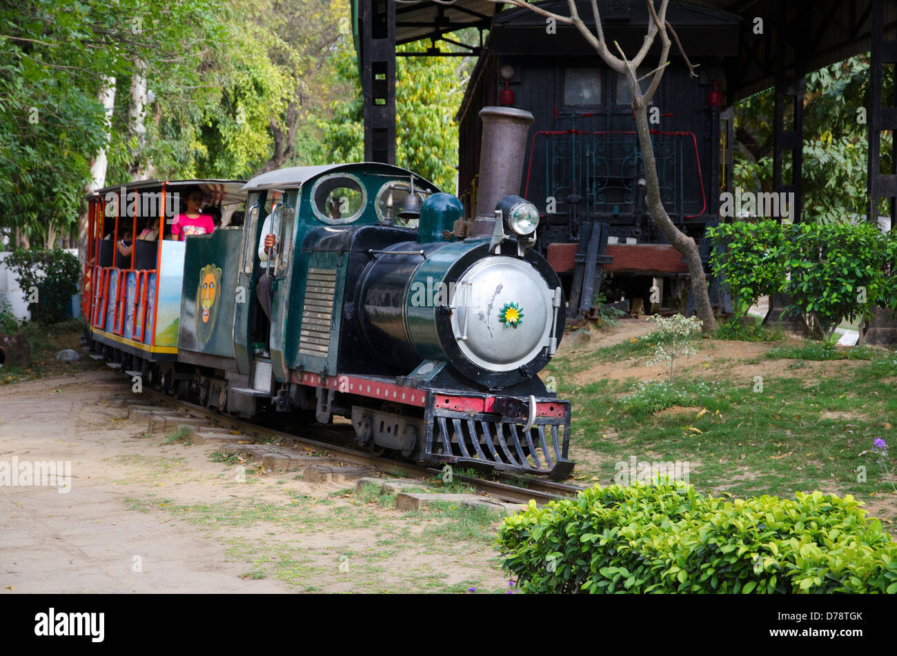 miniature train,national railway museum,chanakyapuri,delhi,india Stock Photo