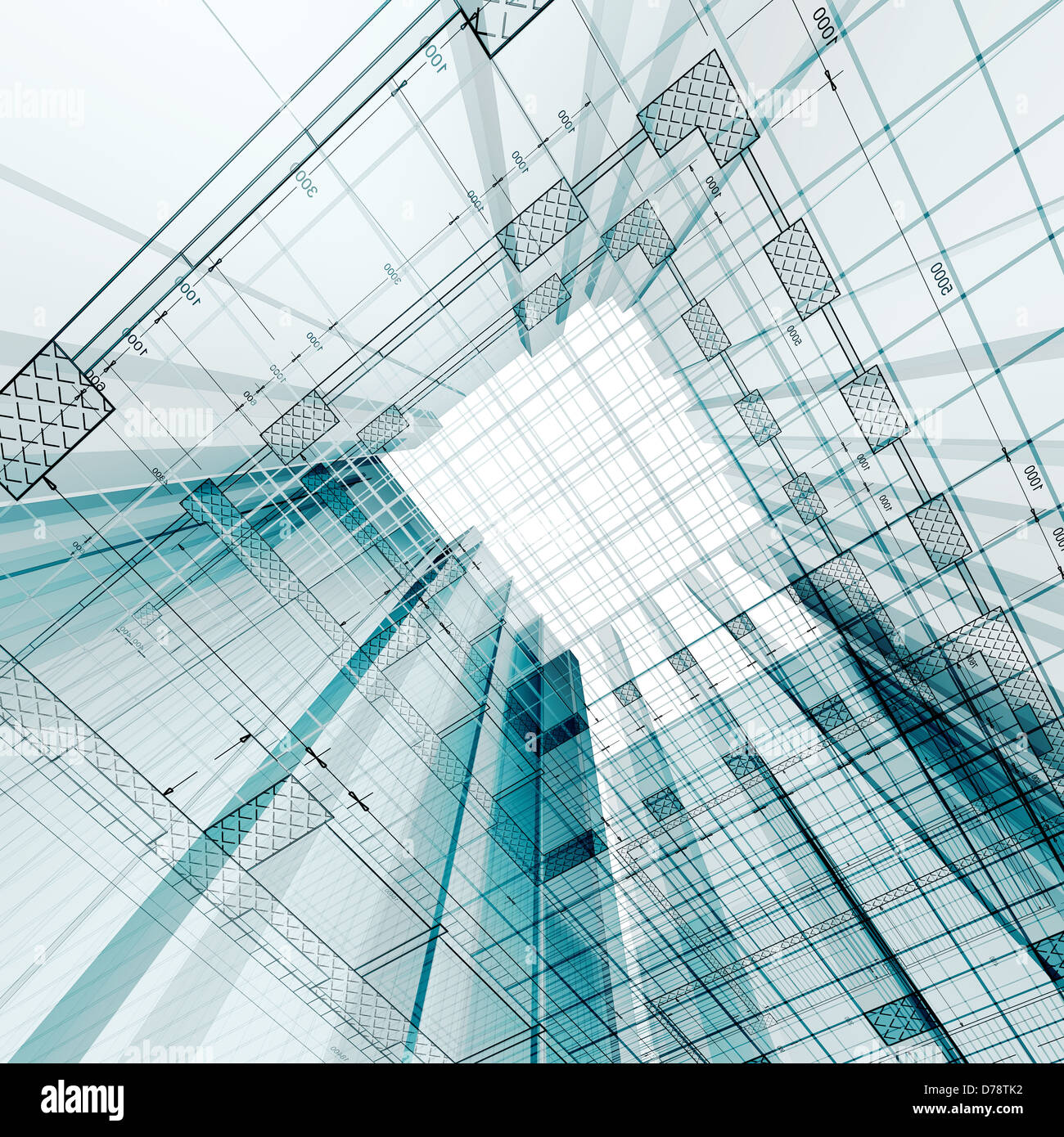 Architecture engineering. Architecture design and 3d model my own Stock ...